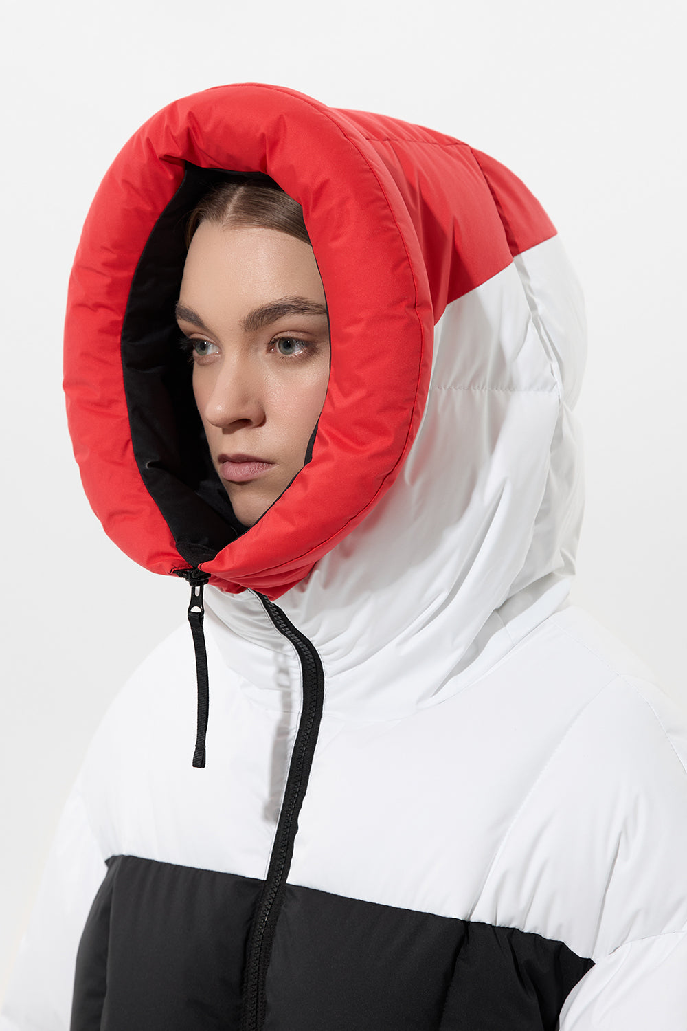 Multi Apres Ski Long Wendy Jacket Tec Red + White + Black