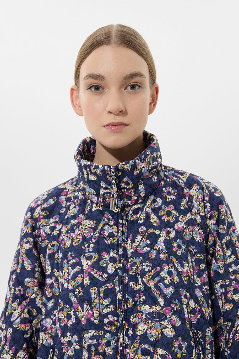Trial Jacket Flower Navy