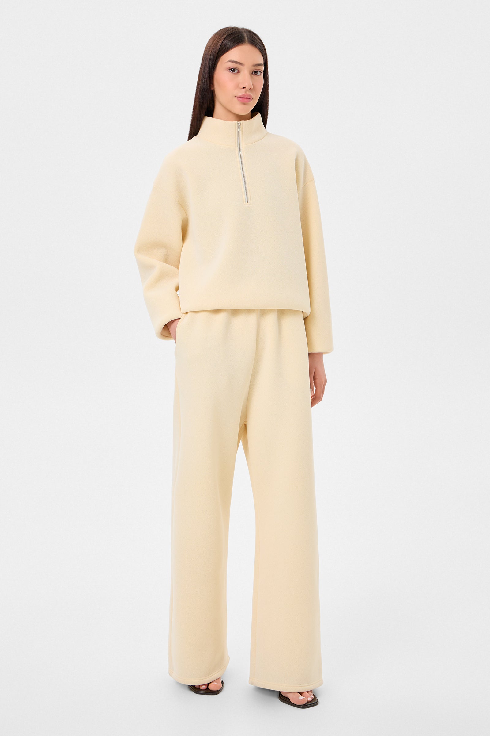 Rocky Half Zip Foam Beige