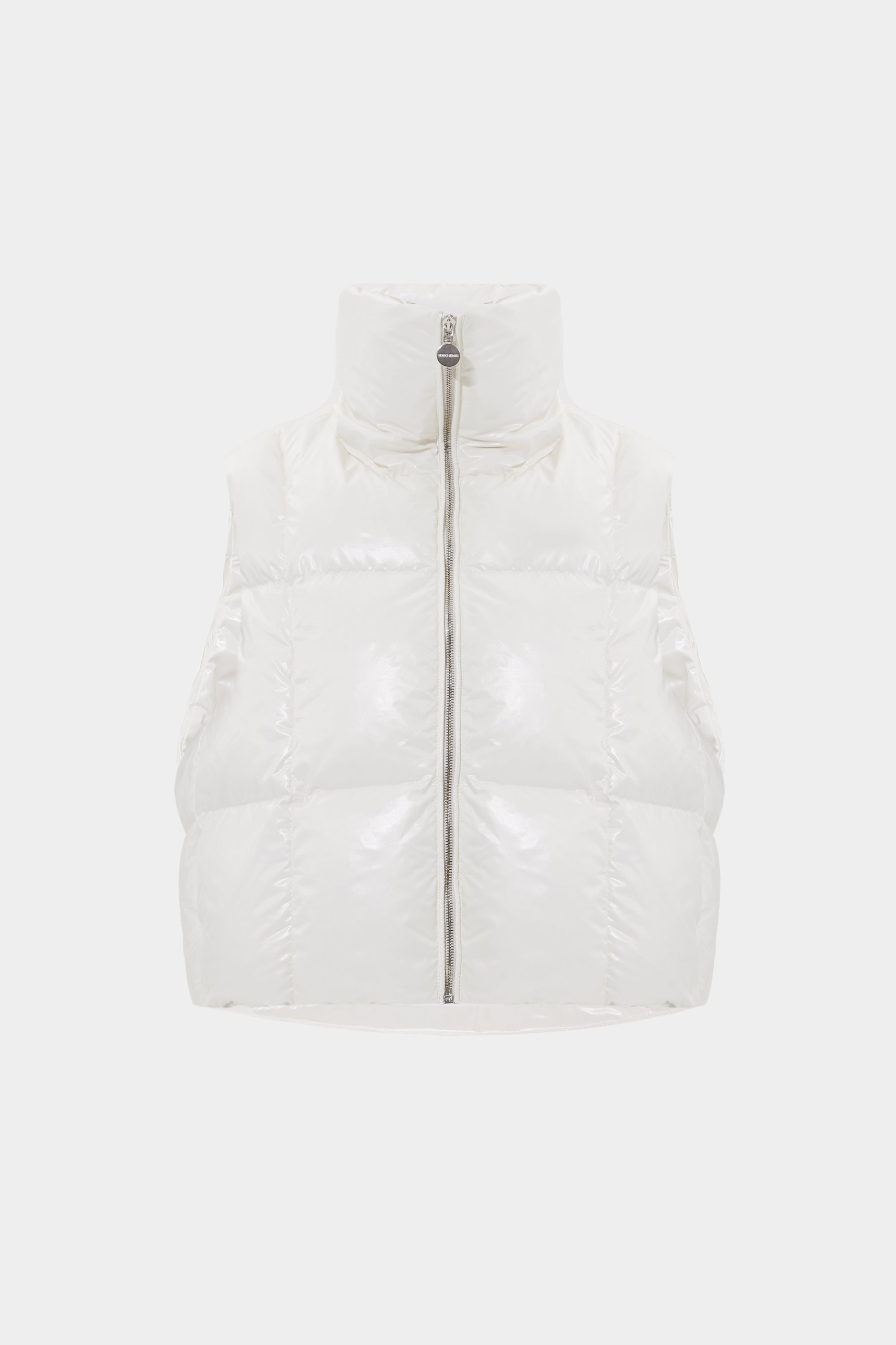 Zip Vest Silky White