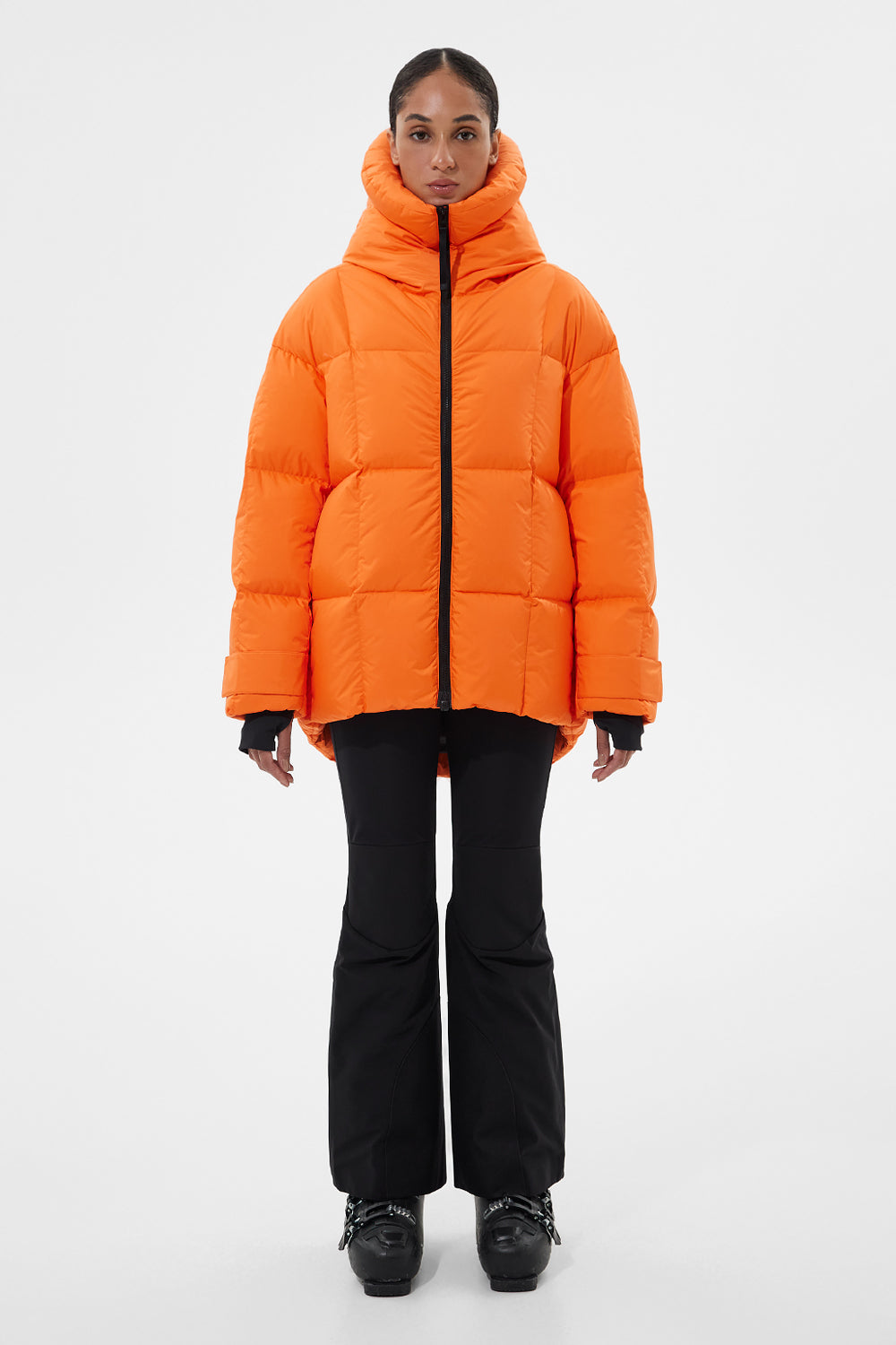 Long orange outlet jacket