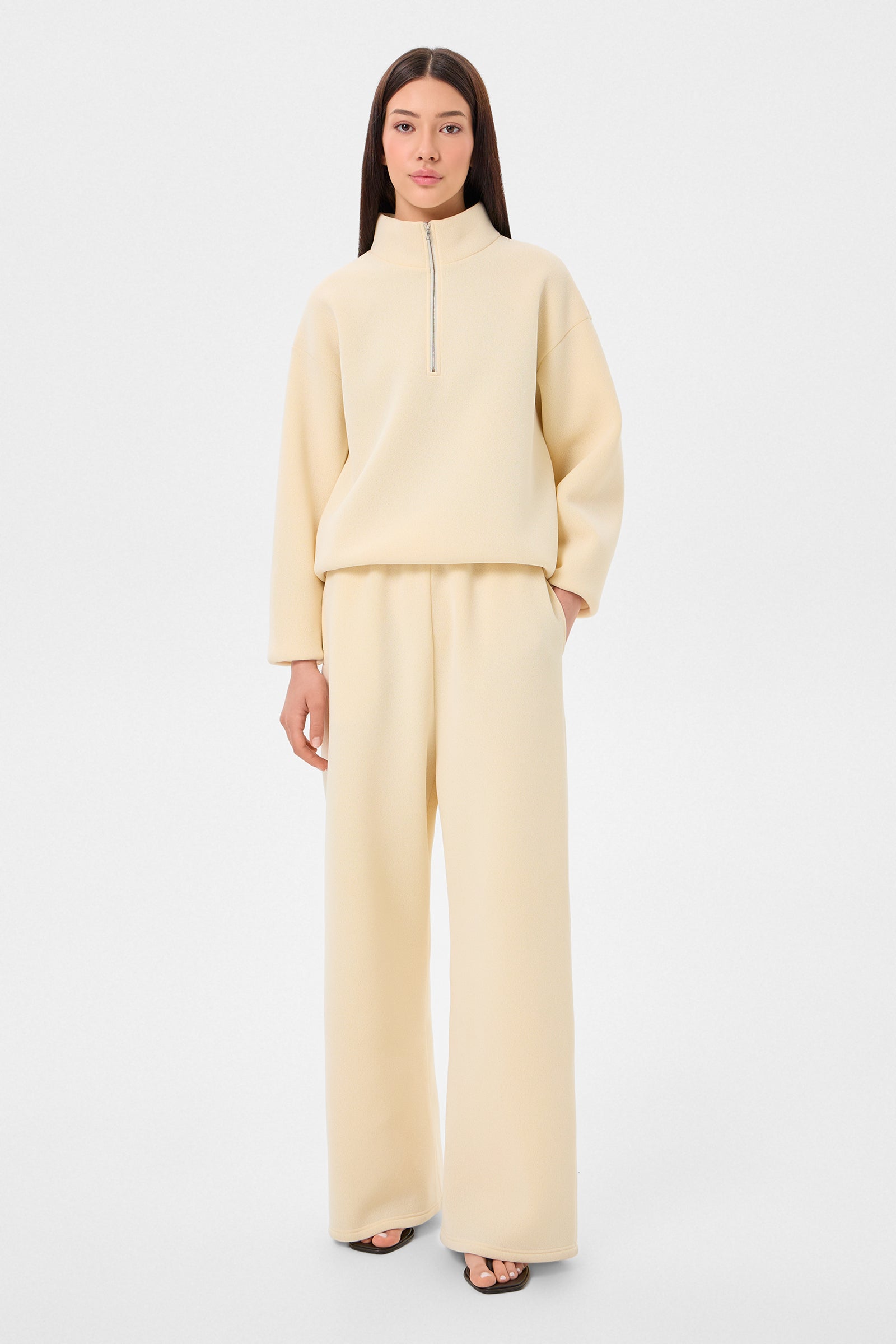 Rocky Half Zip Foam Beige
