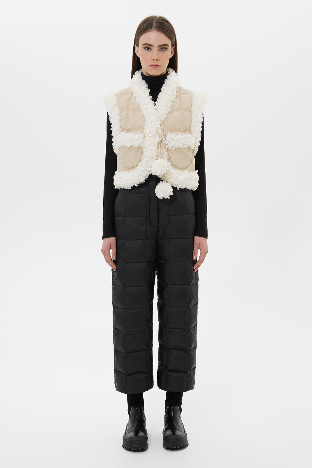 Cropped Keptar Vest Stefania Cream