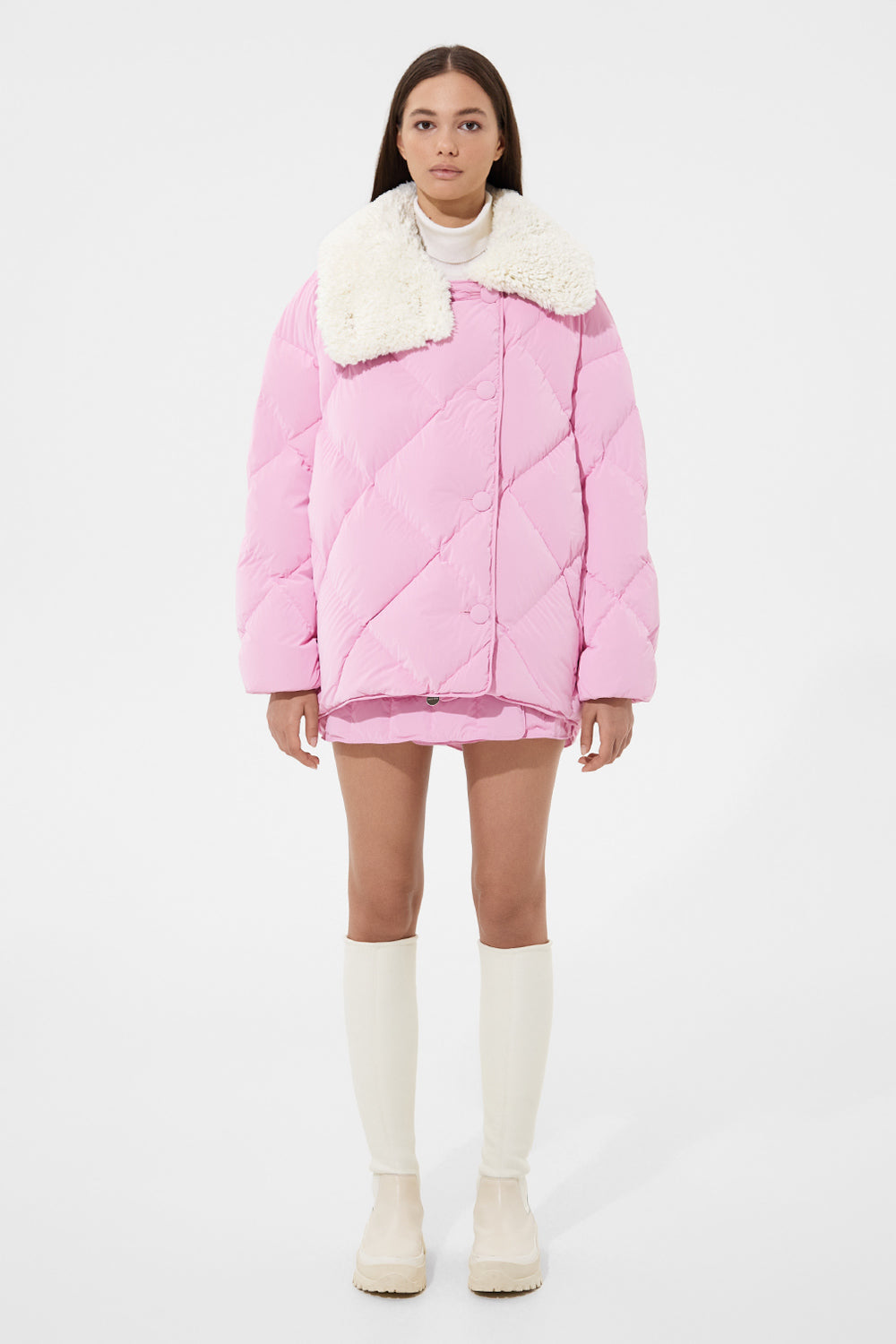 Shearling Queen Jacket Powder Pink