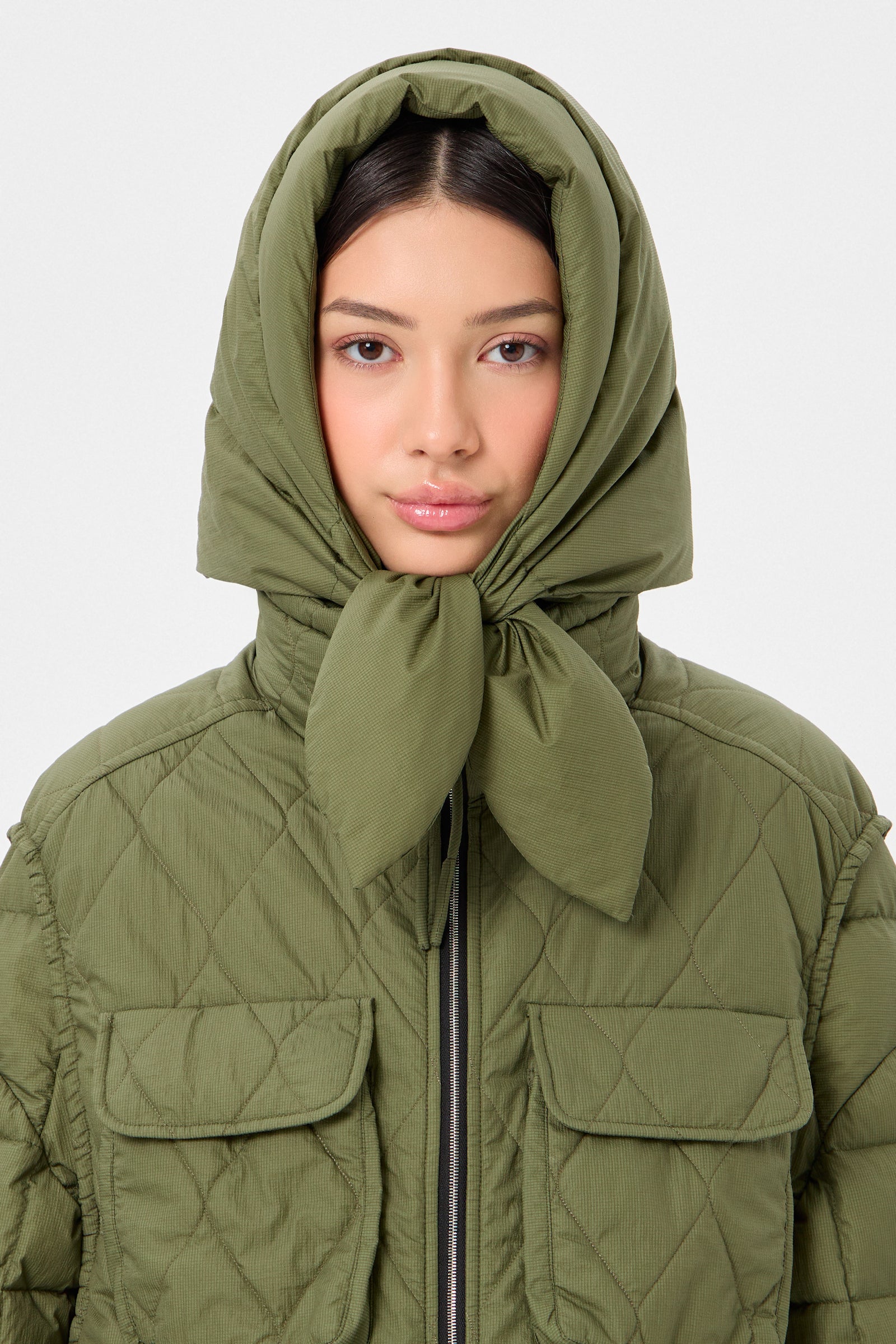 Hustka Hood Ketchup Khaki