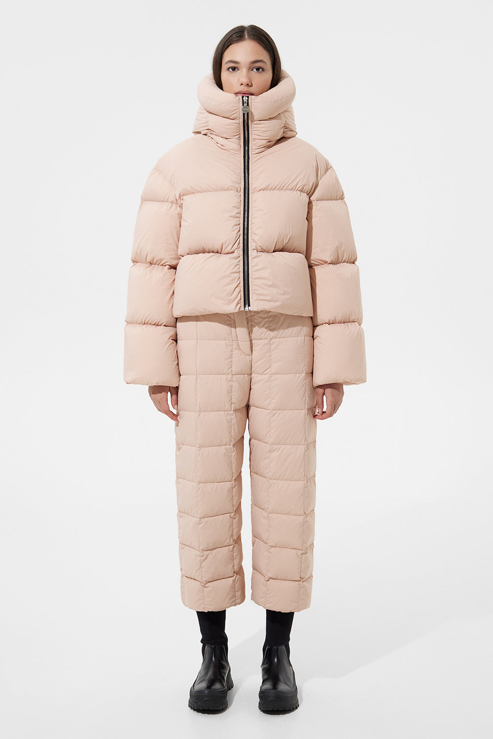 Pale pink outlet parka