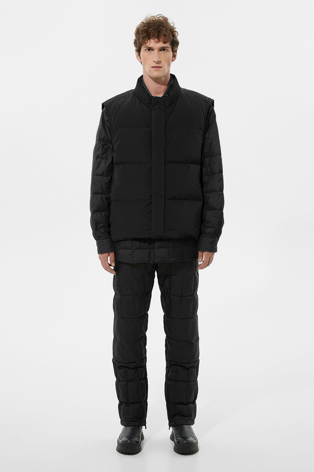 Cloud Vest Man Rib Black