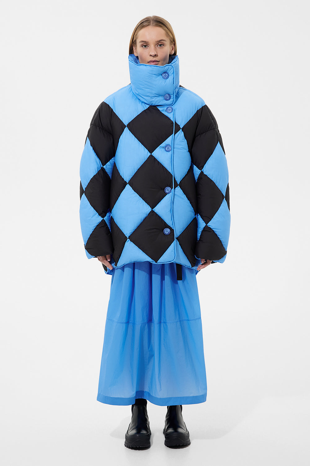 Diamond Cozy Queen Jacket Micro Right Blue