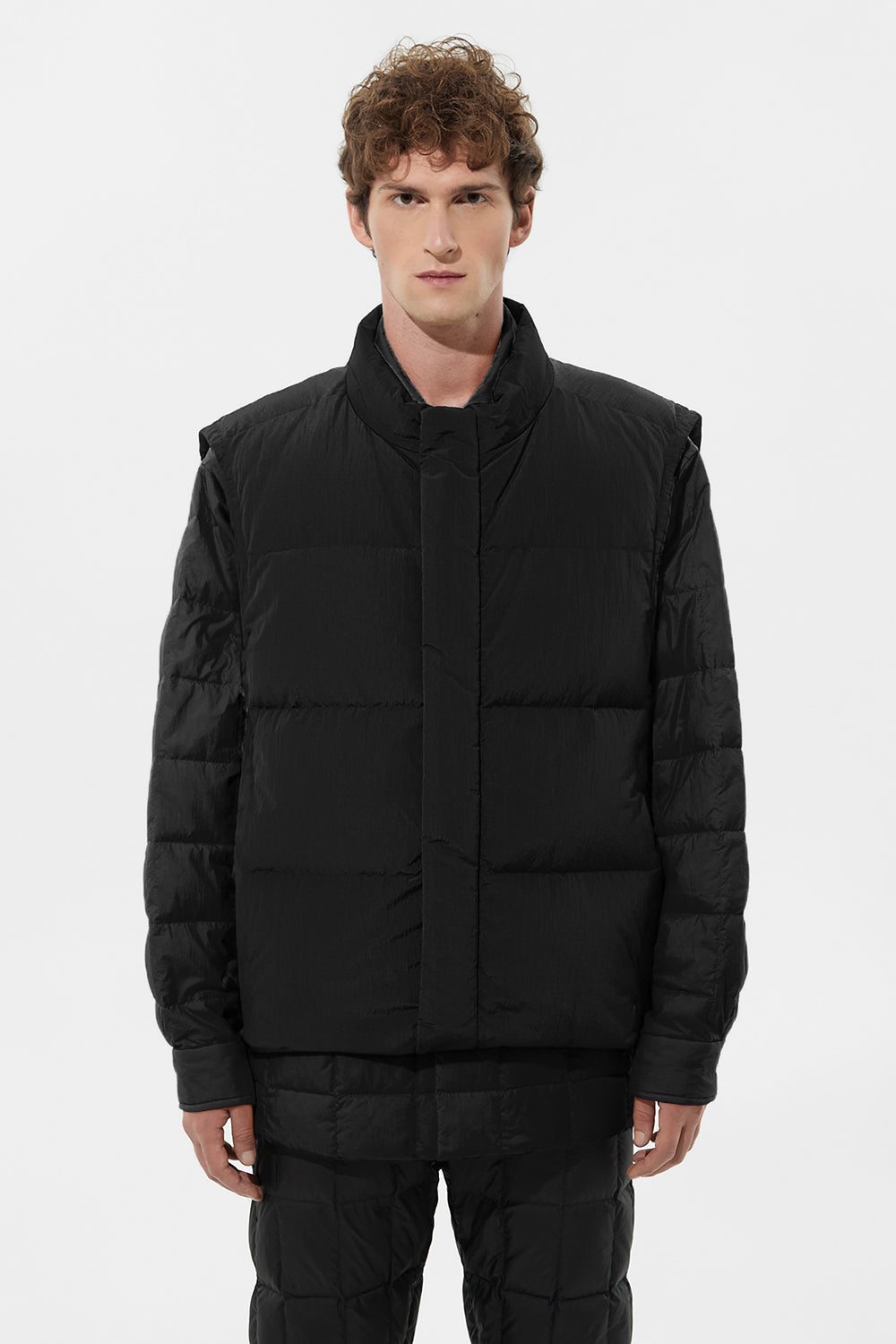 Cloud Vest Man Rib Black