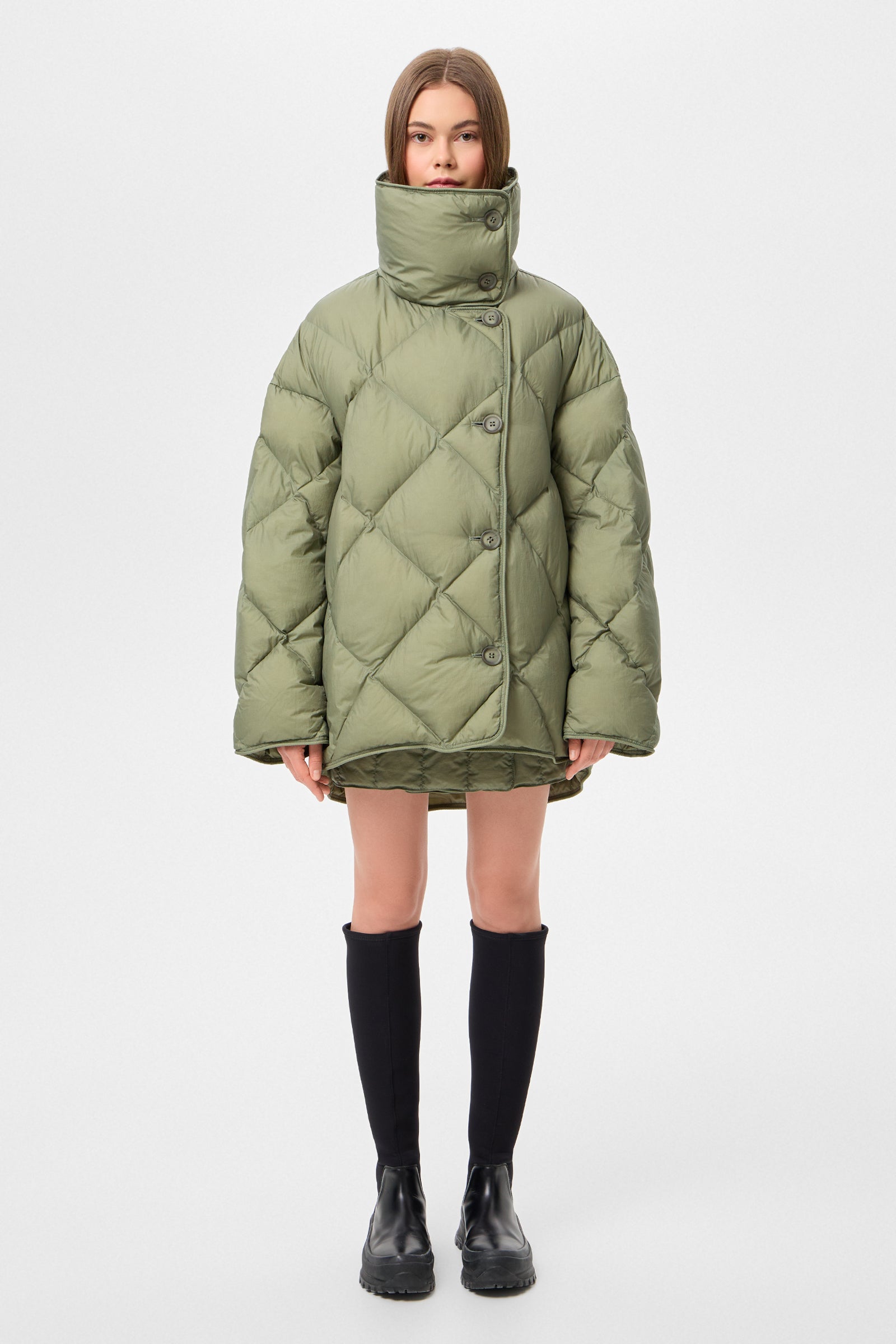 Cozy Queen Jacket Micro Olive Green