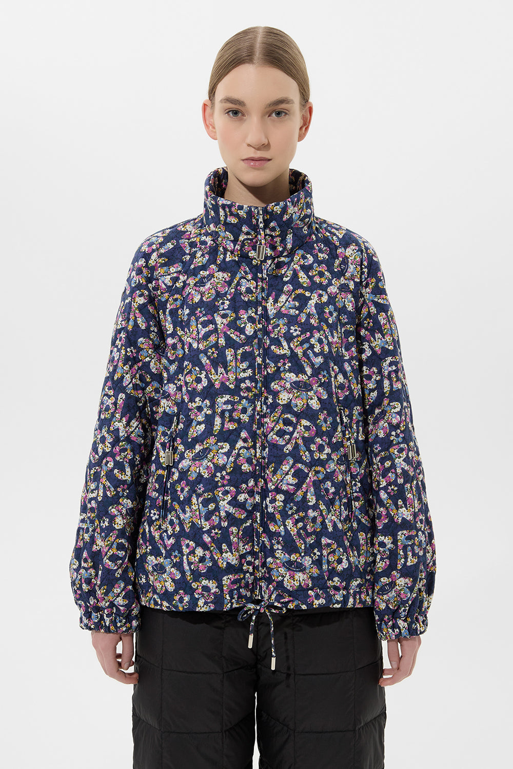 Trial Jacket Flower Navy