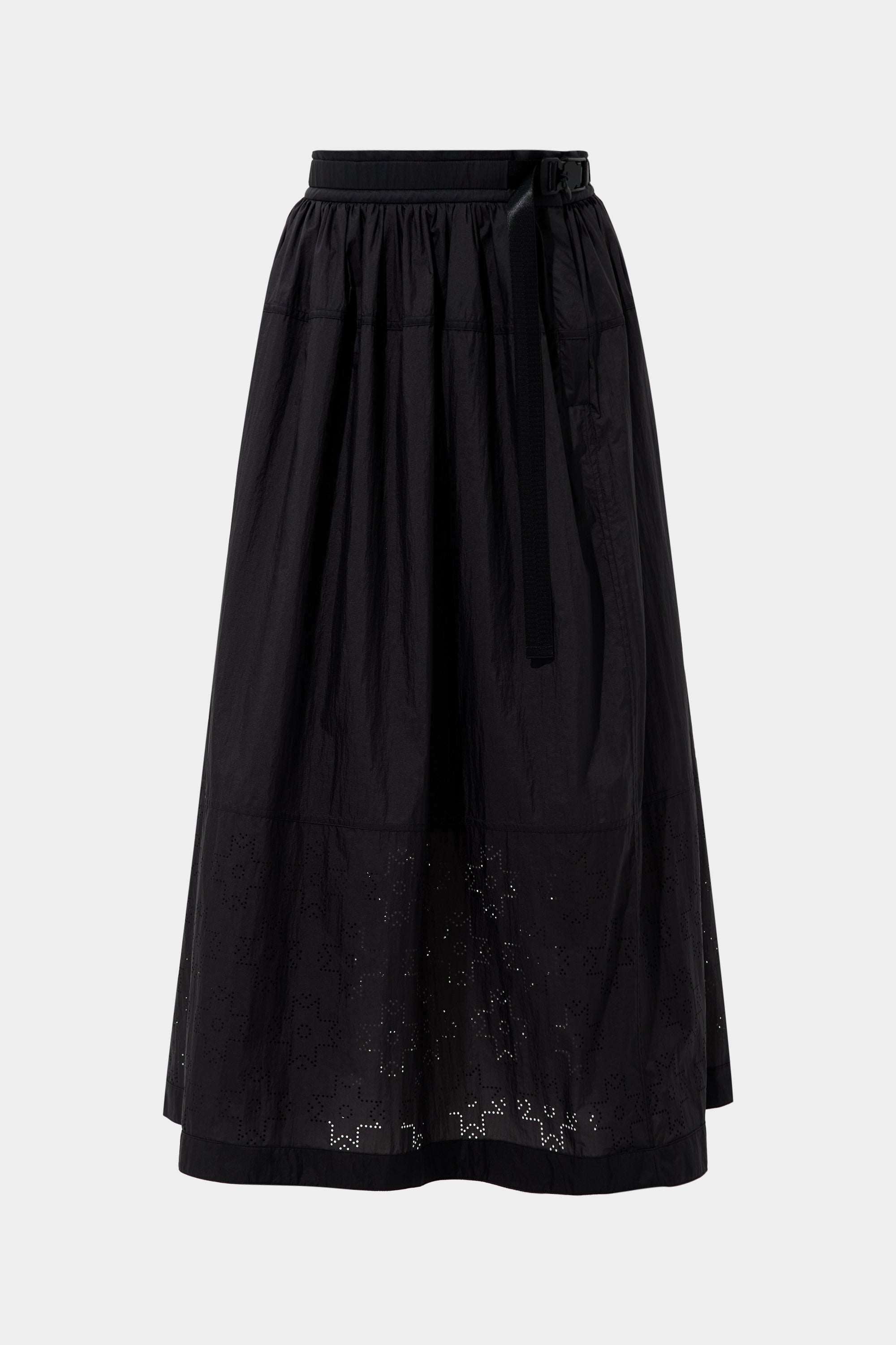 Perforated Skirt Micro Black