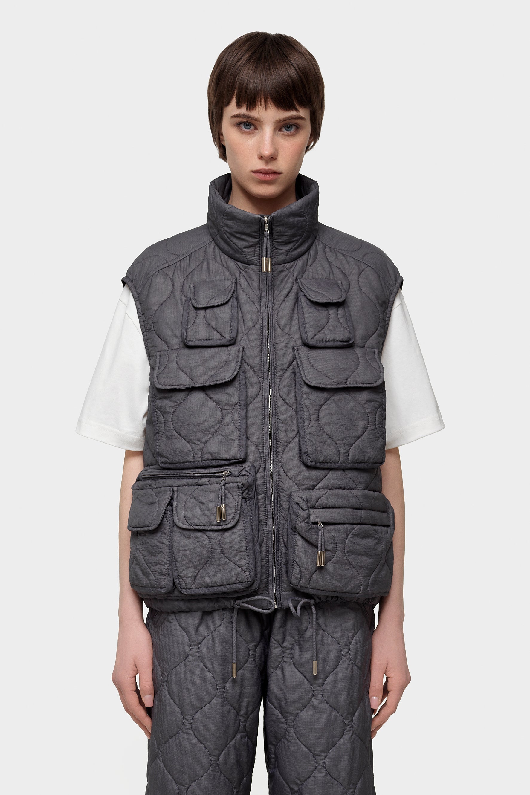 Fisherman Vest Ketchup Grey