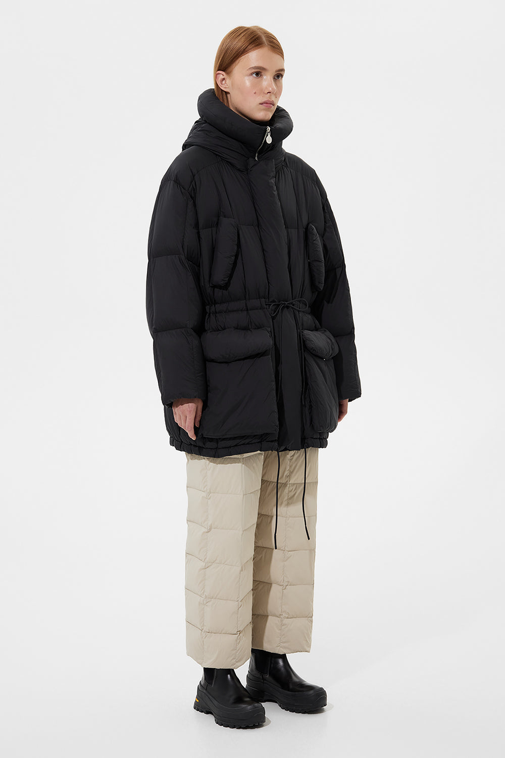 Quilted Parka Soft Black