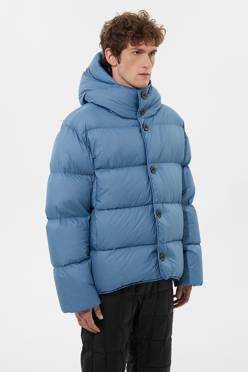 Cozy Michlin Jacket Man Micro Stone Blue