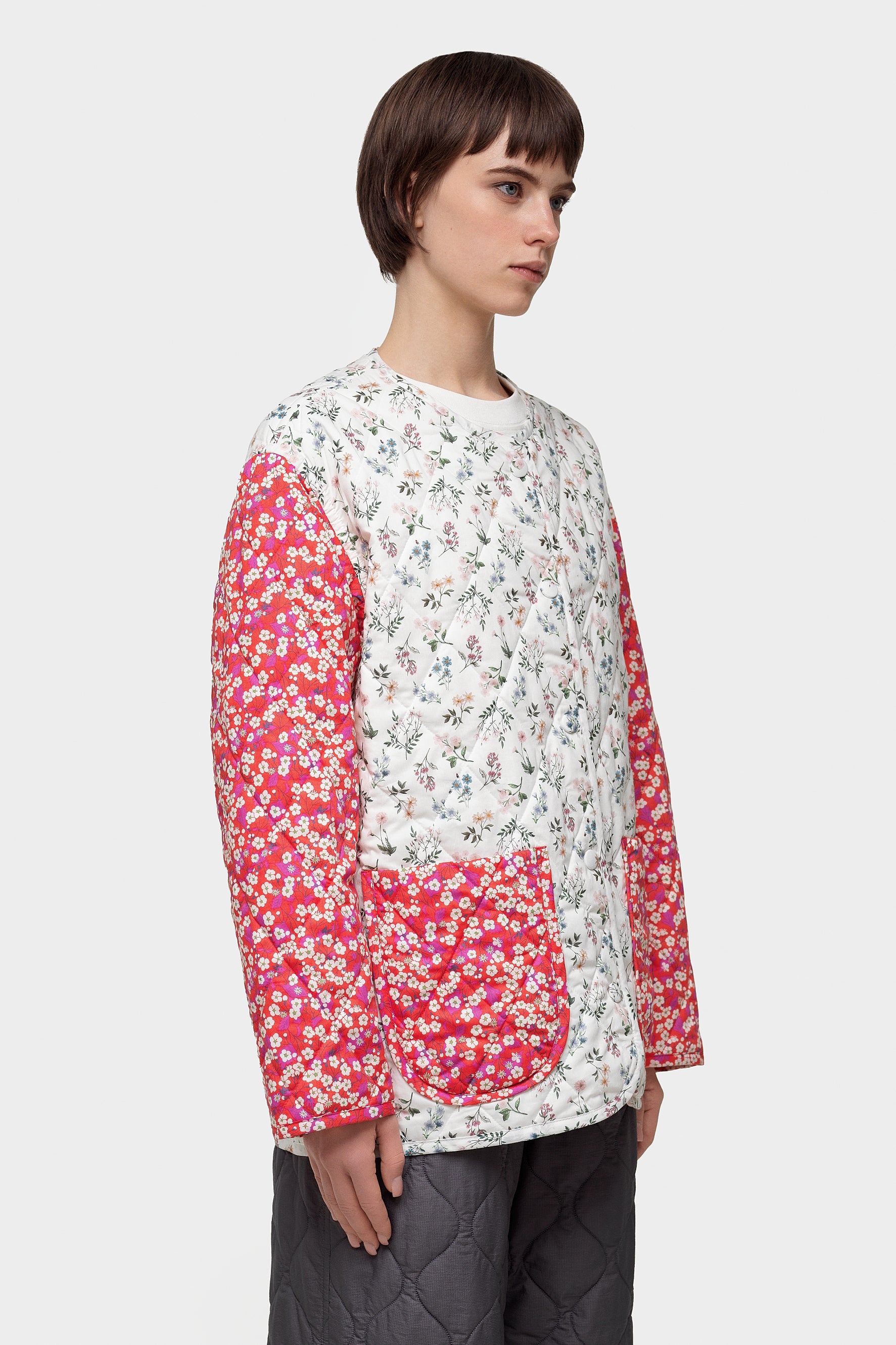 Patchwork Crocus Jacket Annie White + Mitsi Red