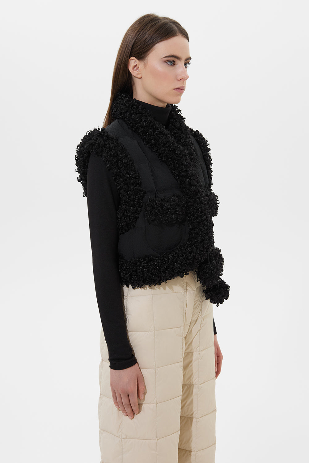 CROPPED KEPTAR VEST STEFANIA BLACK