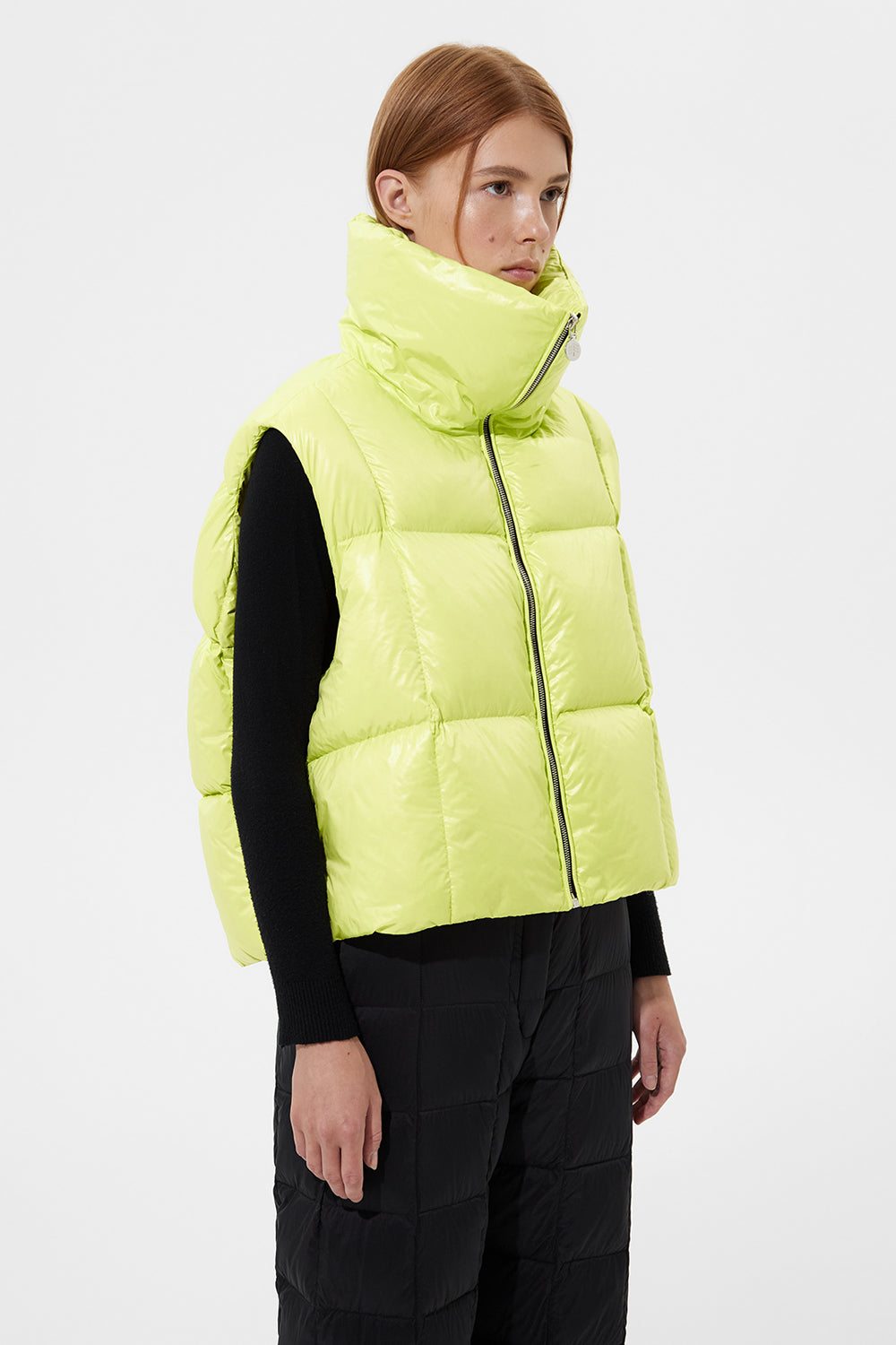 Zip Vest Silky Lime