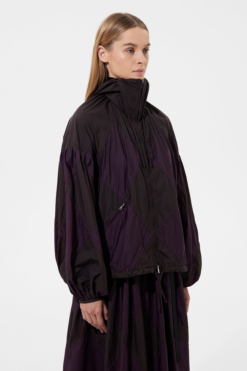 Diamond Balloon Jacket Micro Pomegranate + Micro Brown