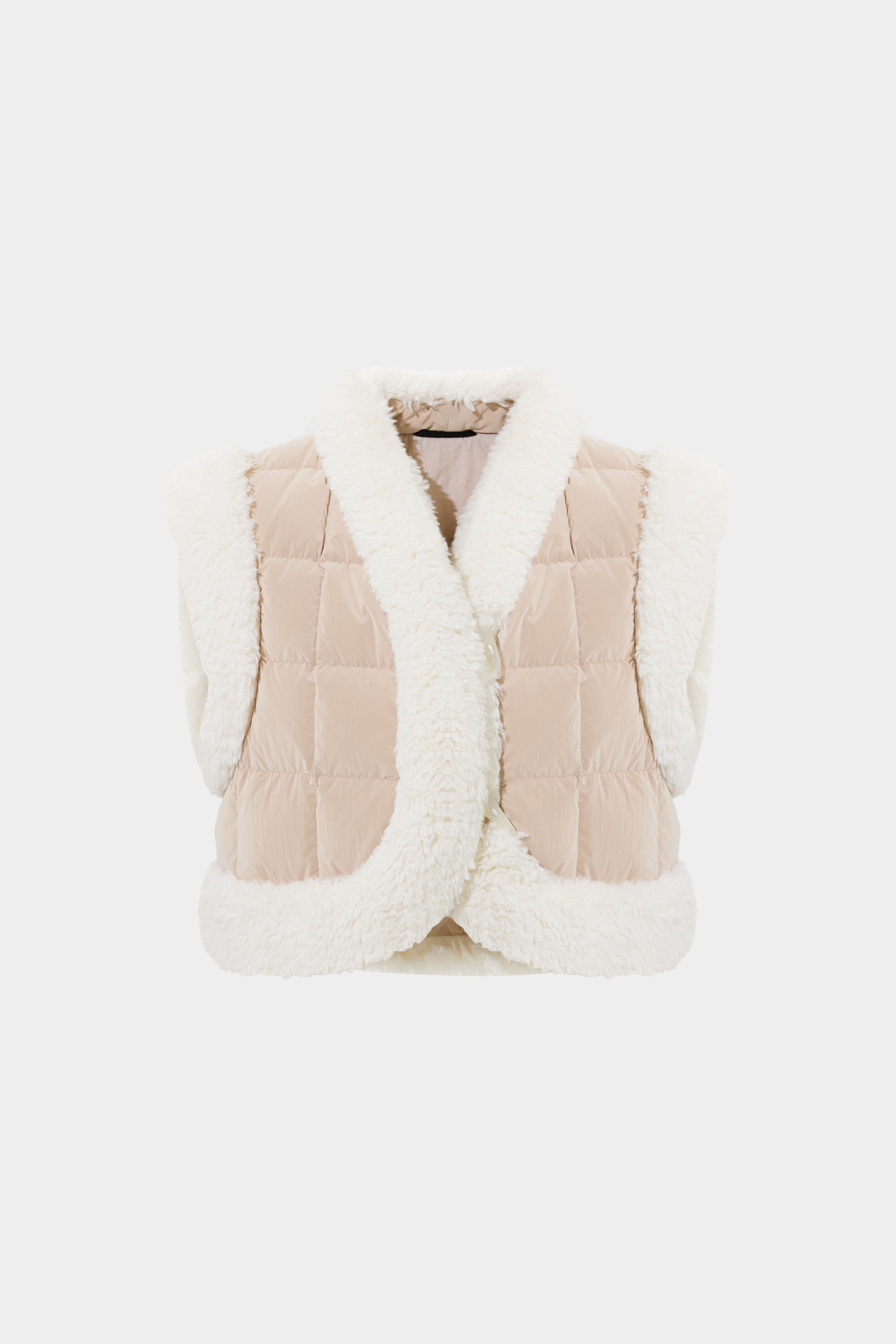 Cropped Keptar Vest Powder Ivory