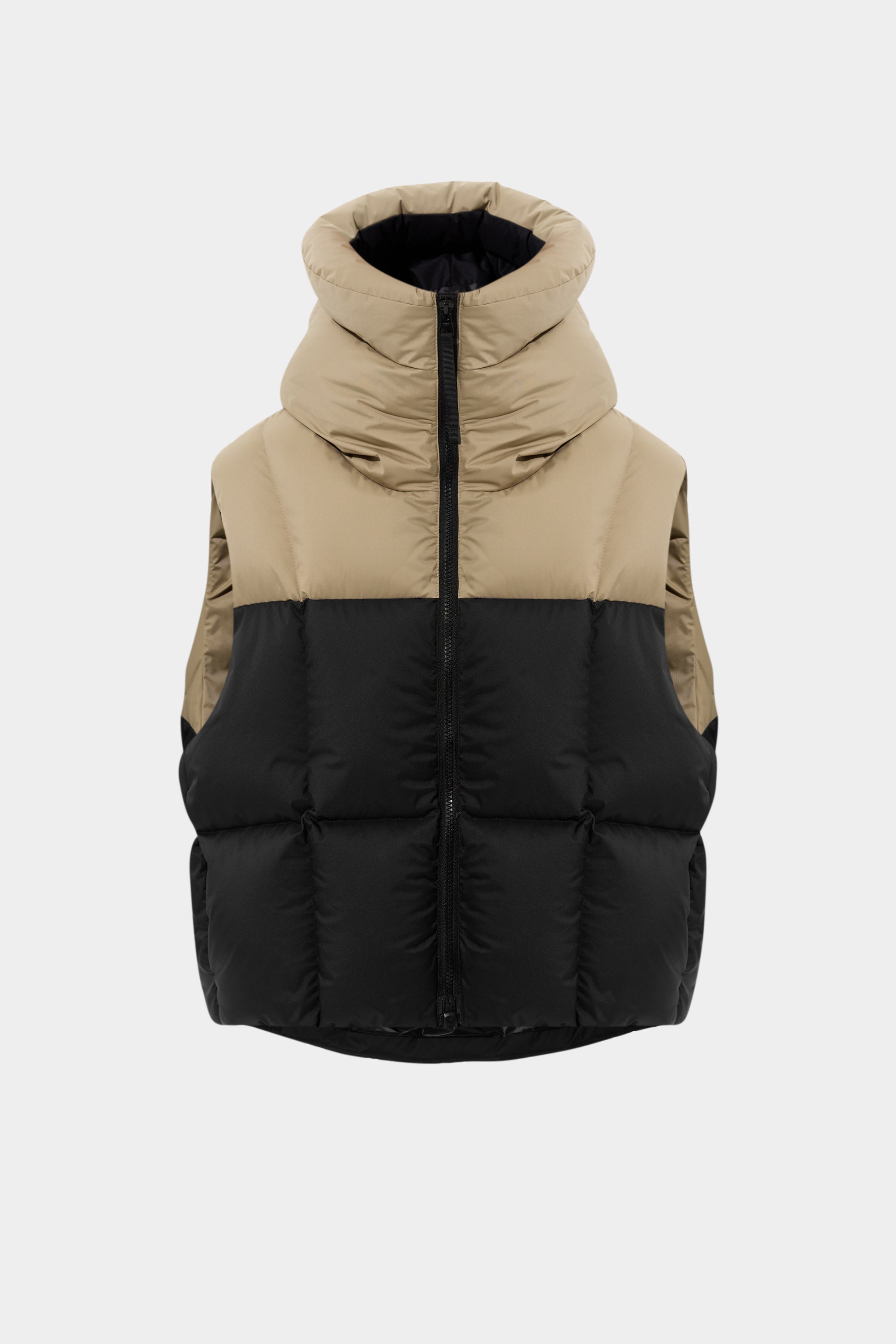Double Apres Ski Wendy Vest Tec Beige + Black