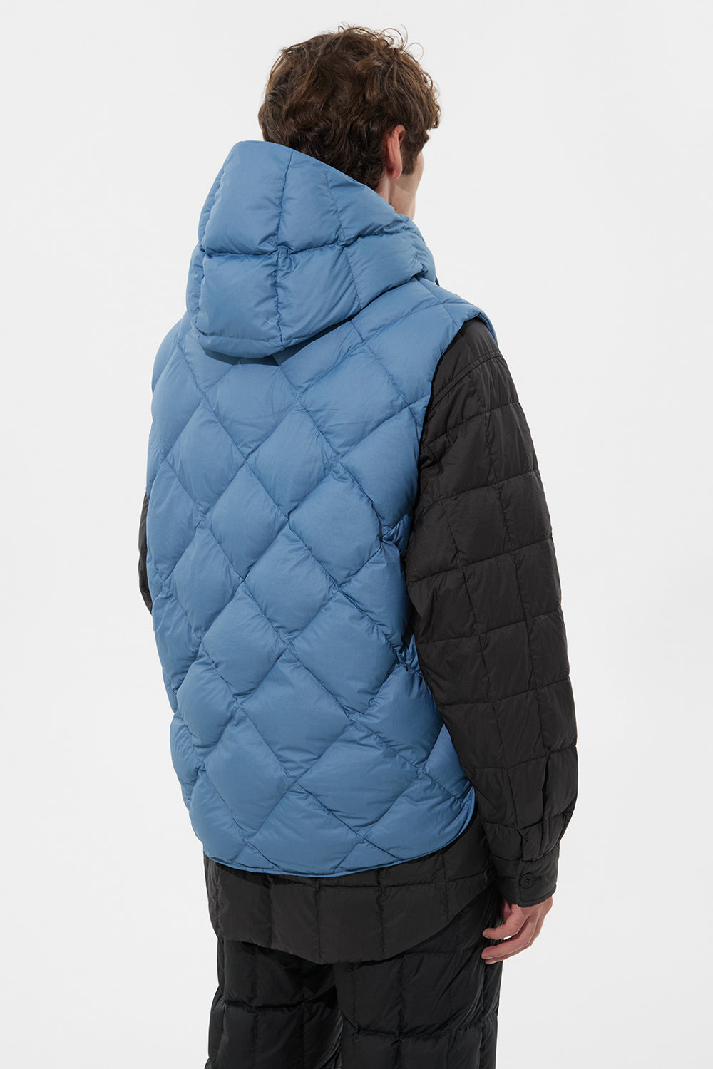 Cozy Vest Man Micro Stone Blue