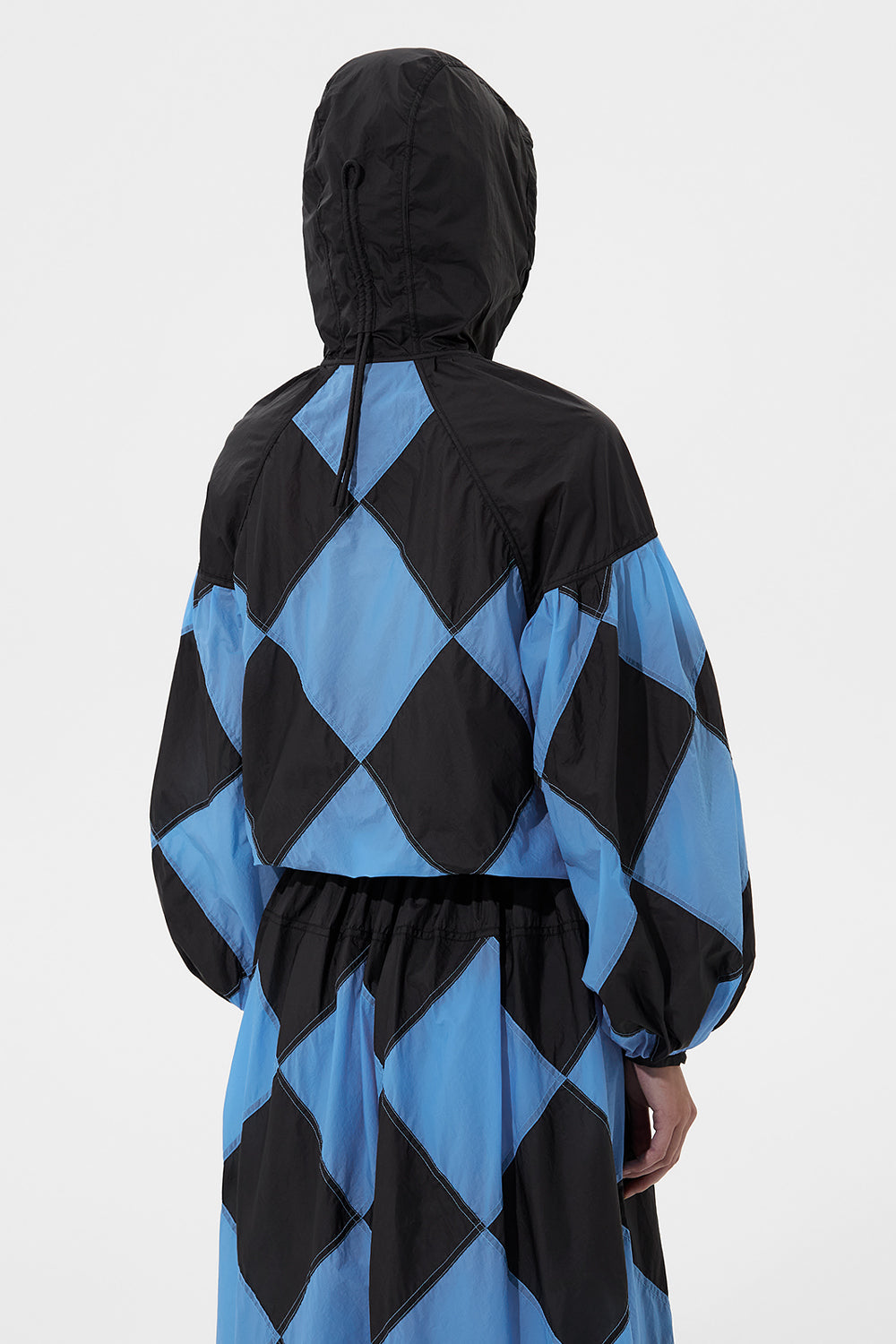 Diamond Balloon Jacket Micro Black + Micro Bright Blue