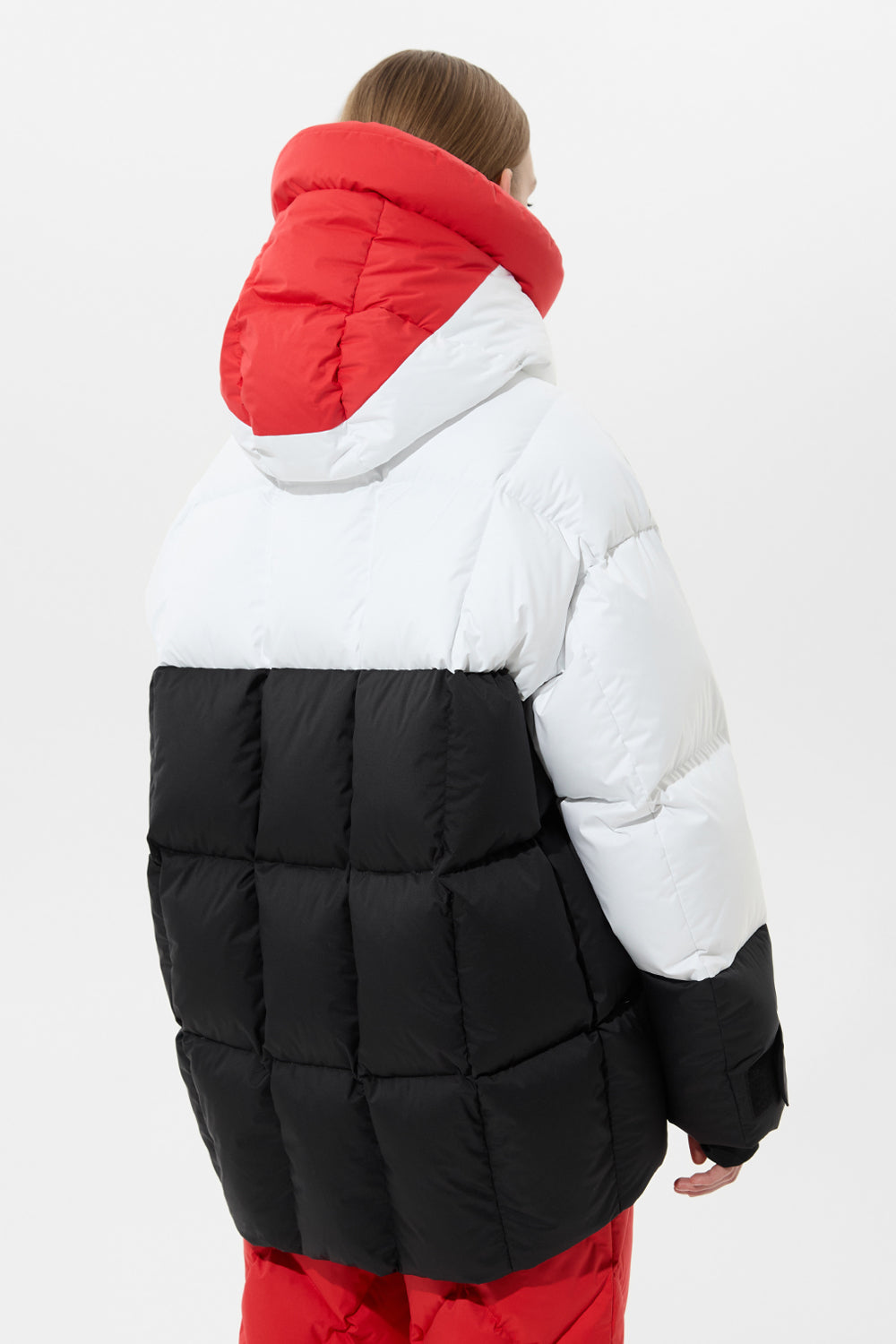 Multi Apres Ski Long Wendy Jacket Tec Red + White + Black