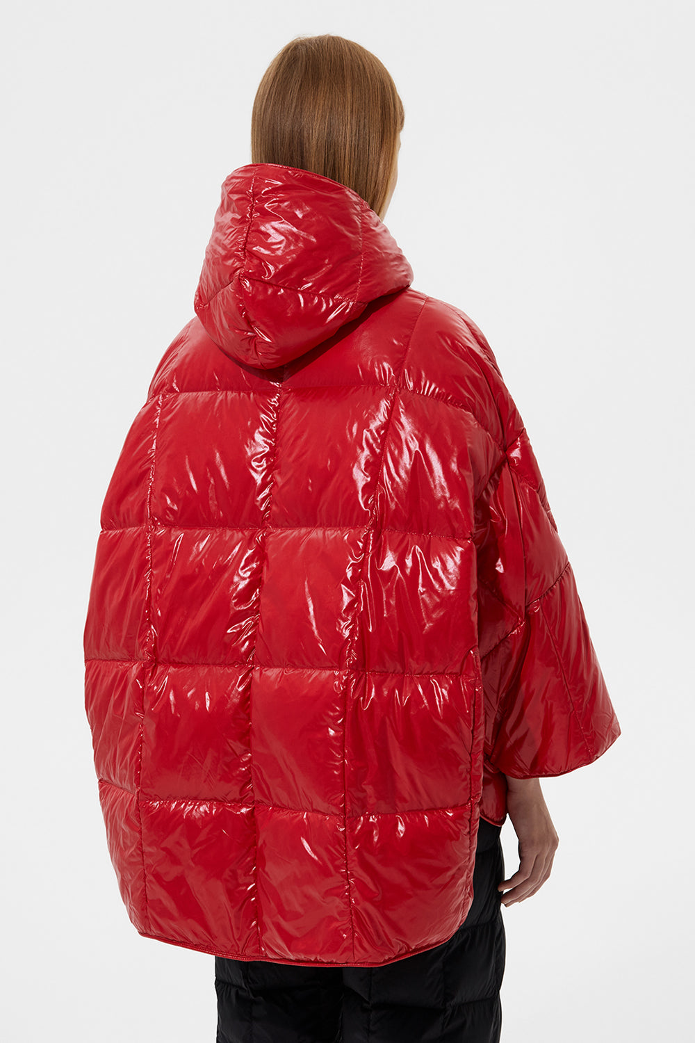 Poncho Silky Red
