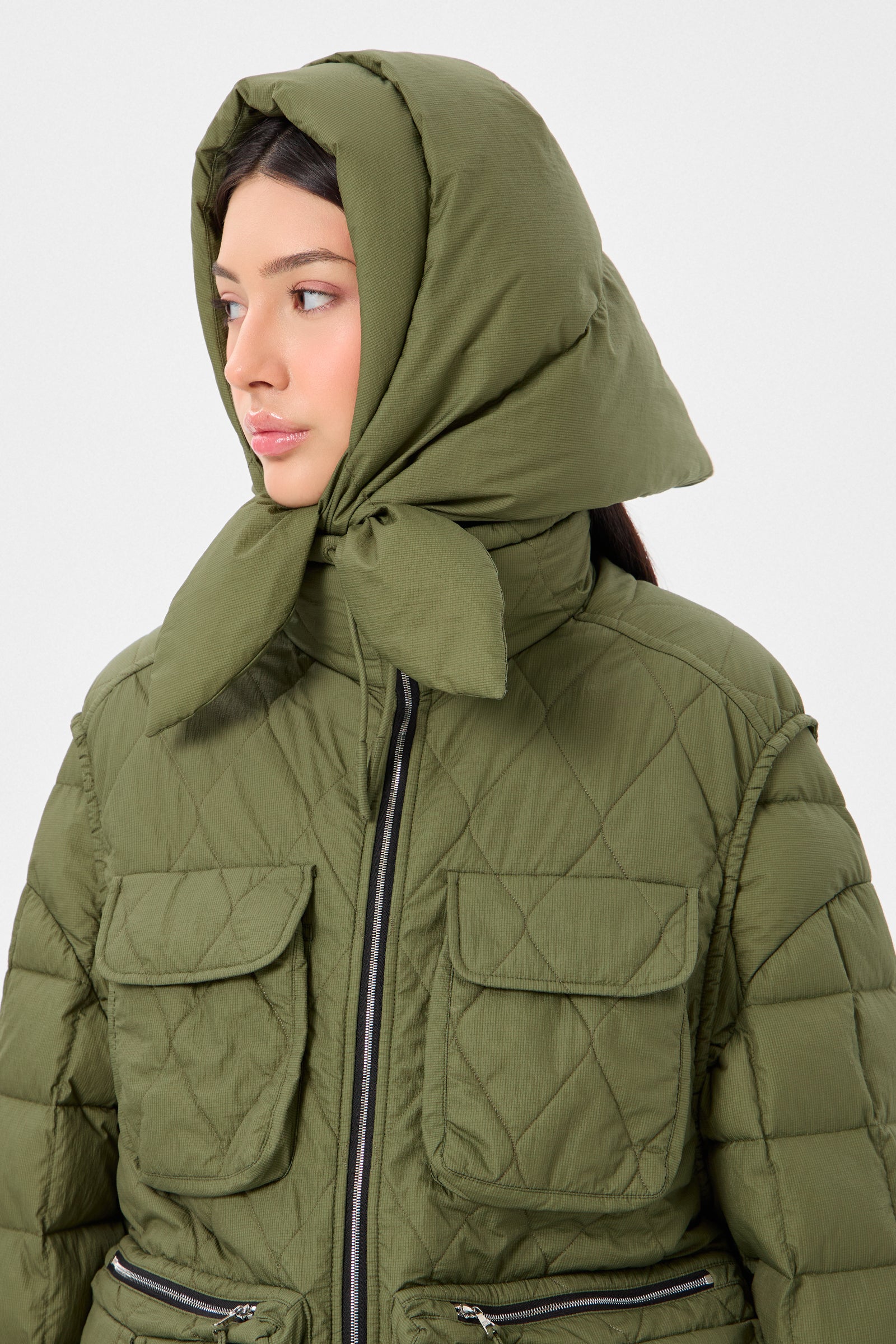 Hustka Hood Ketchup Khaki