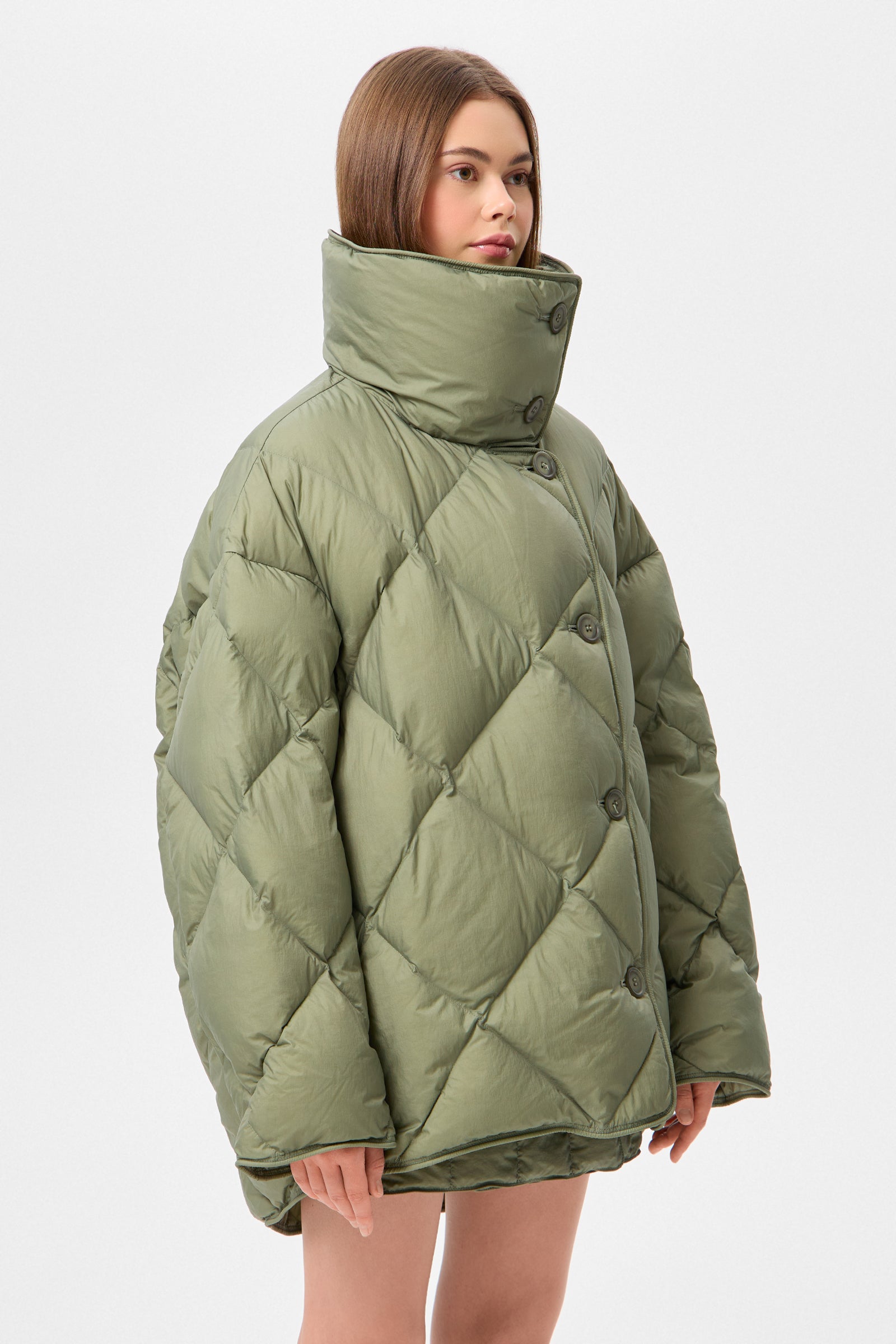 Cozy Queen Jacket Micro Olive Green