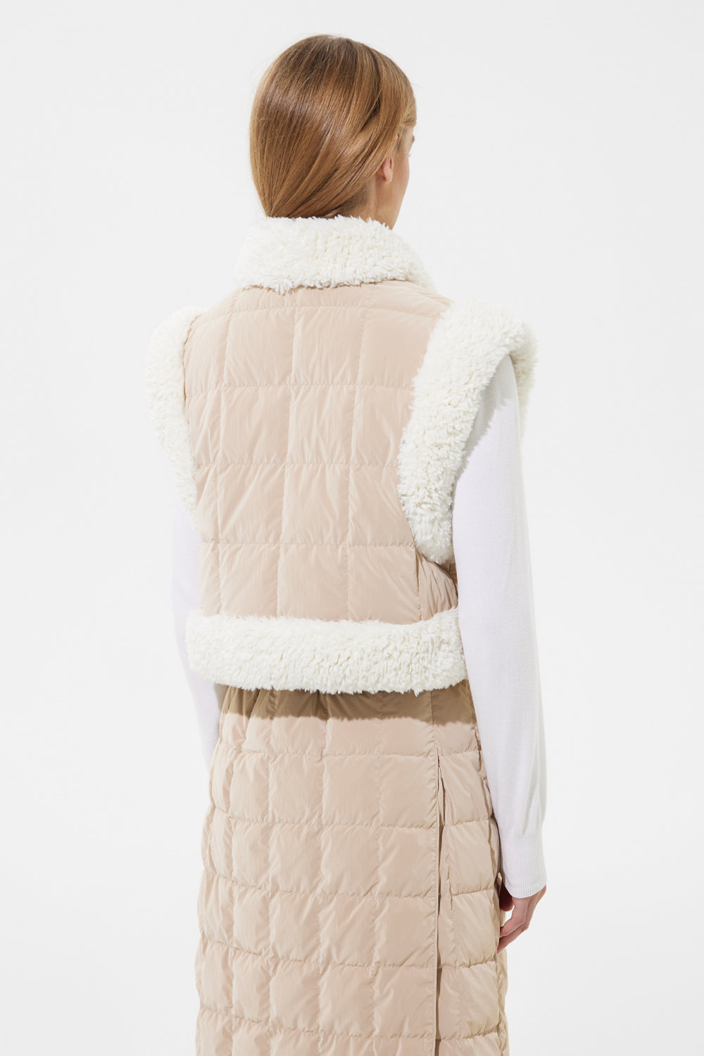 Cropped Keptar Vest Powder Ivory