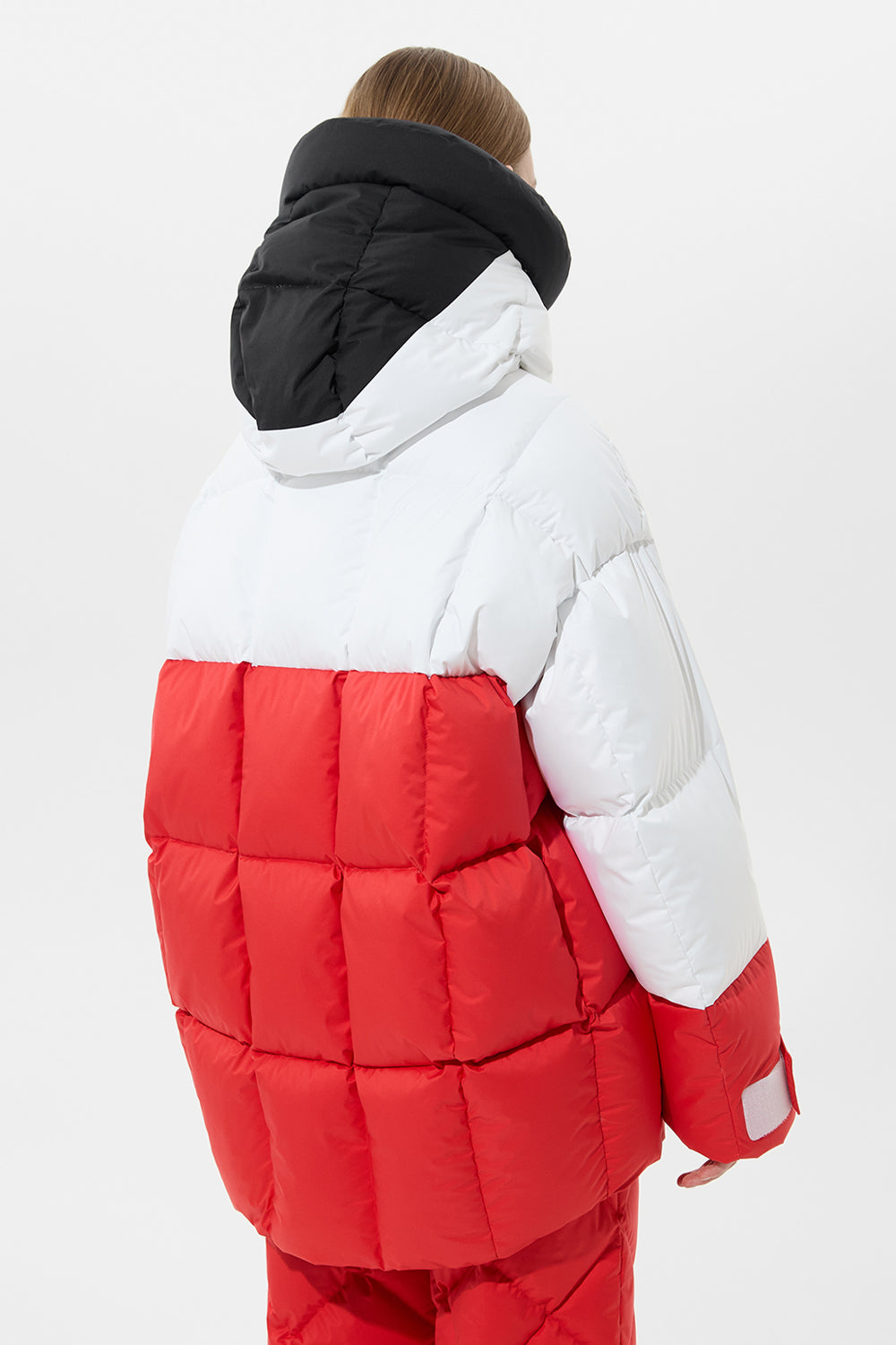 Multi Apres Ski Long Wendy Jacket Tec Black + White + Red