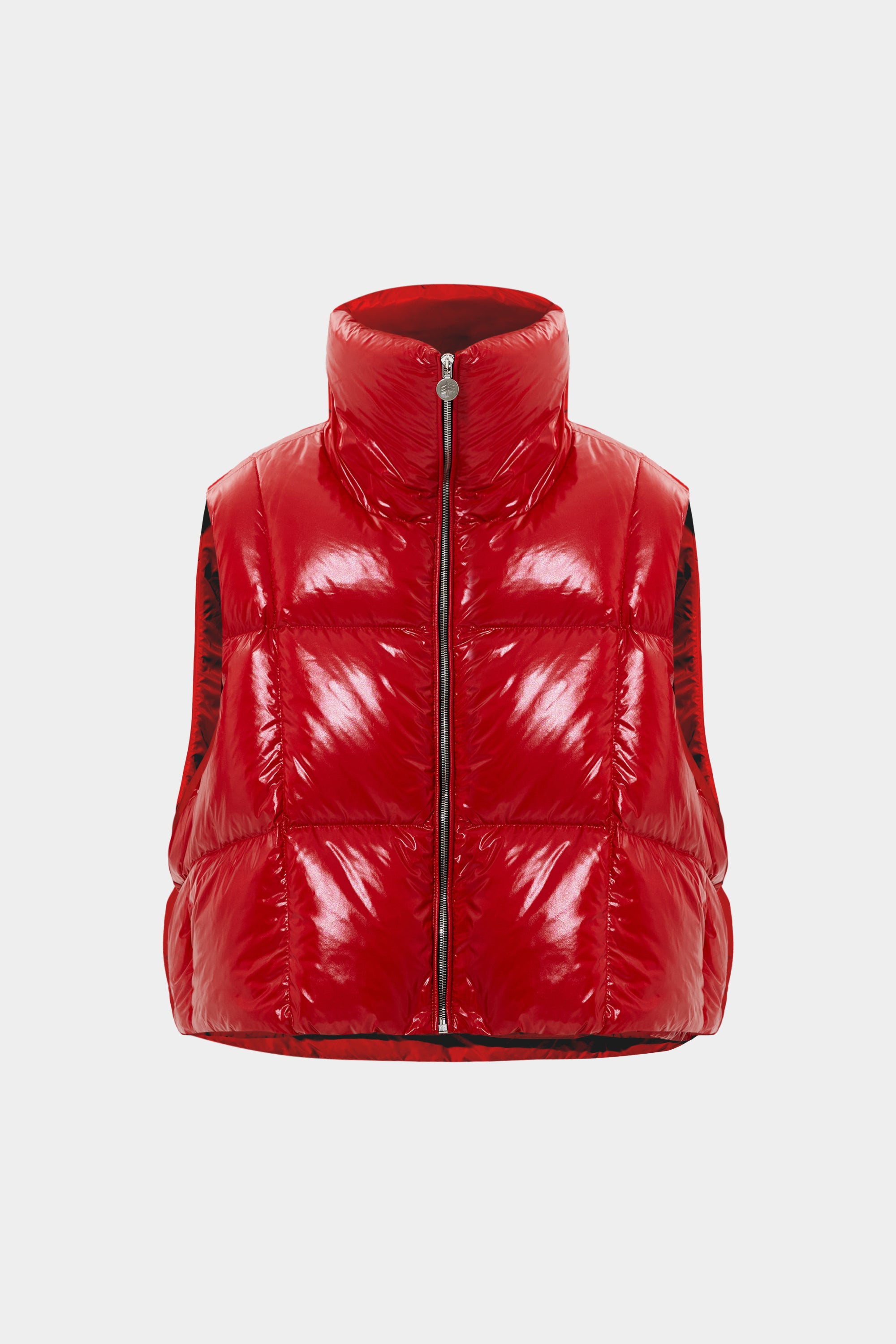 Zip Vest Silky Red