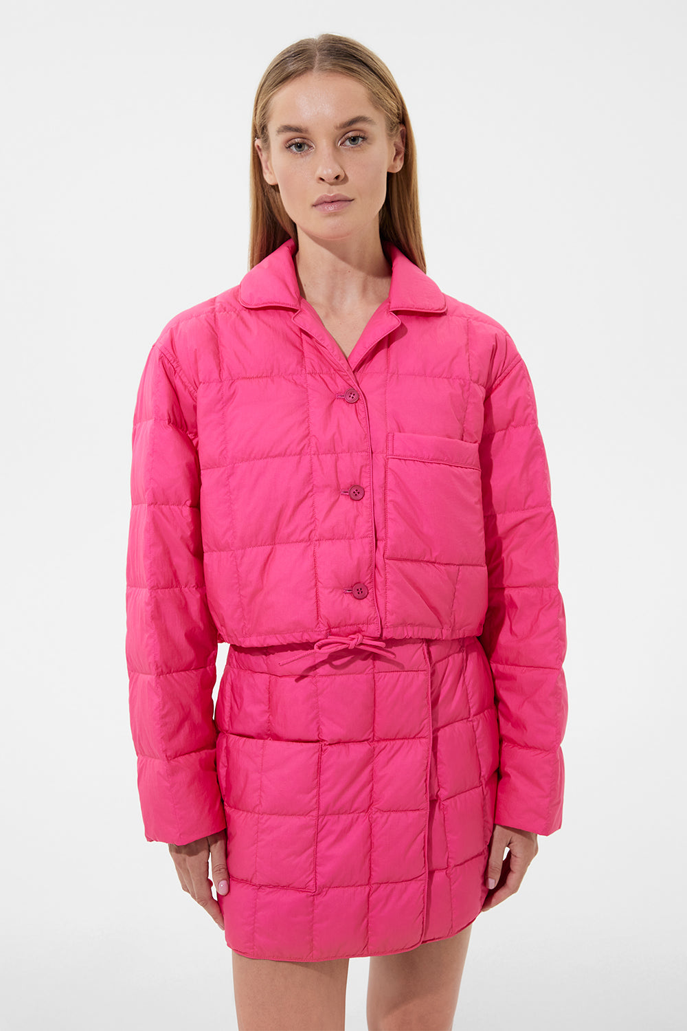 Cropped Down Shirt Micro Pink