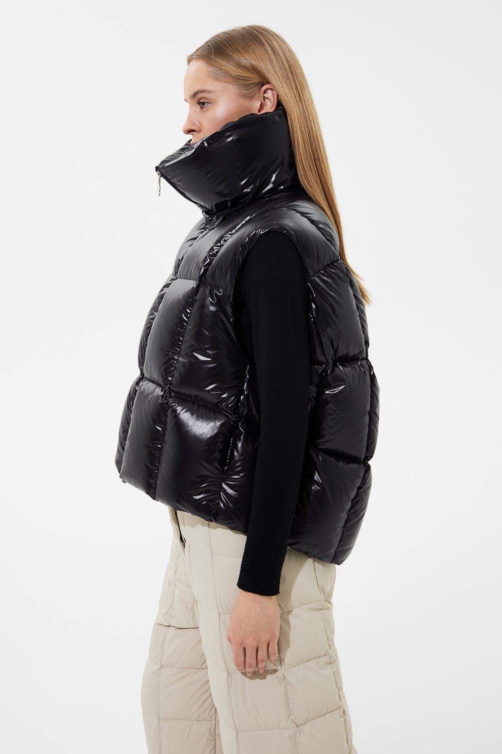 Zip Vest Silky Black