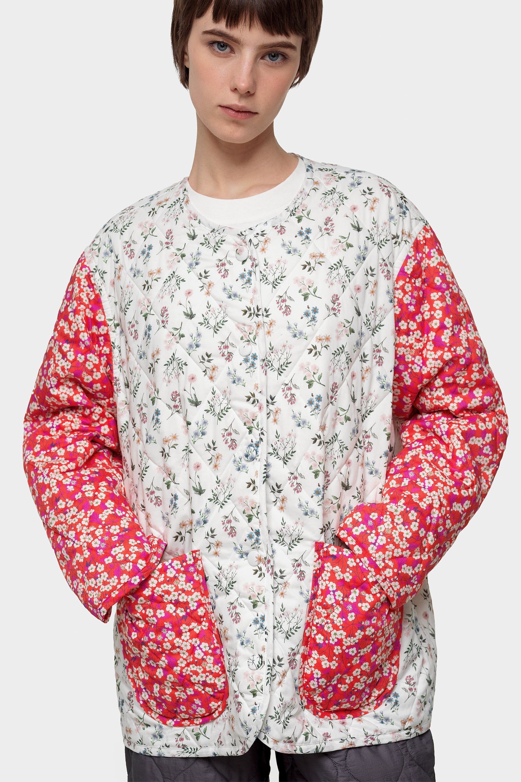 Patchwork Crocus Jacket Annie White + Mitsi Red