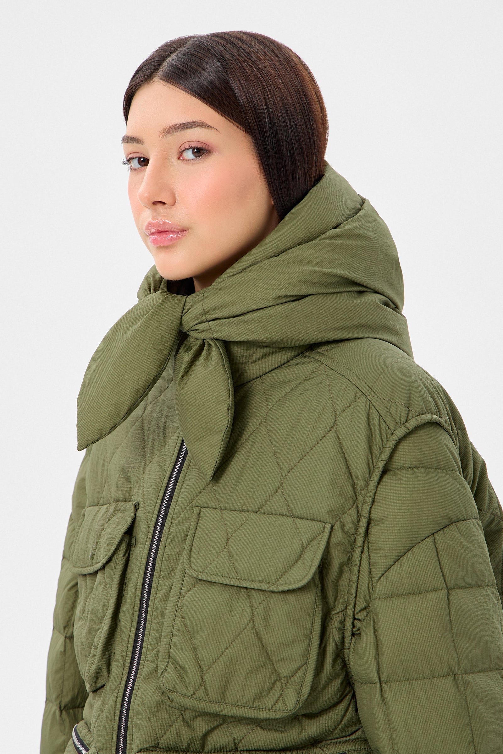 Hustka Hood Ketchup Khaki