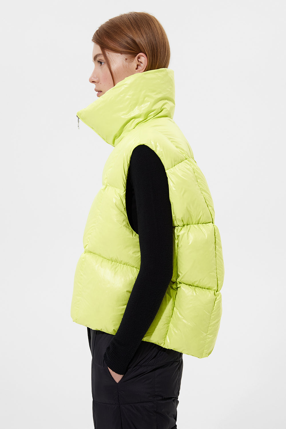 Zip Vest Silky Lime