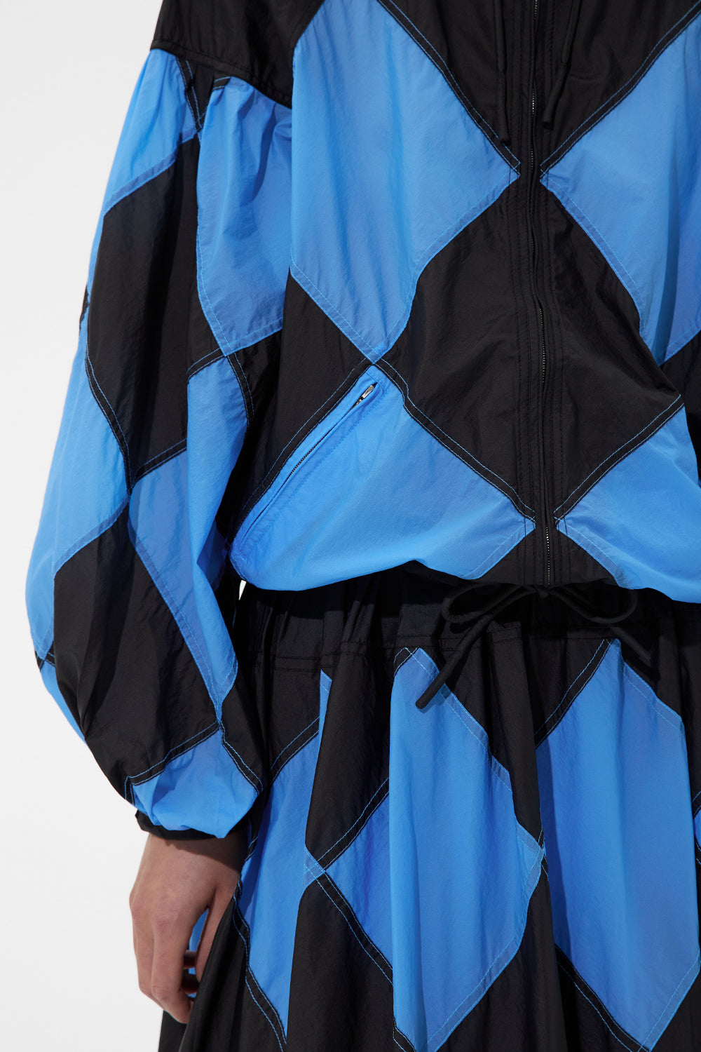 Diamond Balloon Jacket Micro Black + Micro Bright Blue