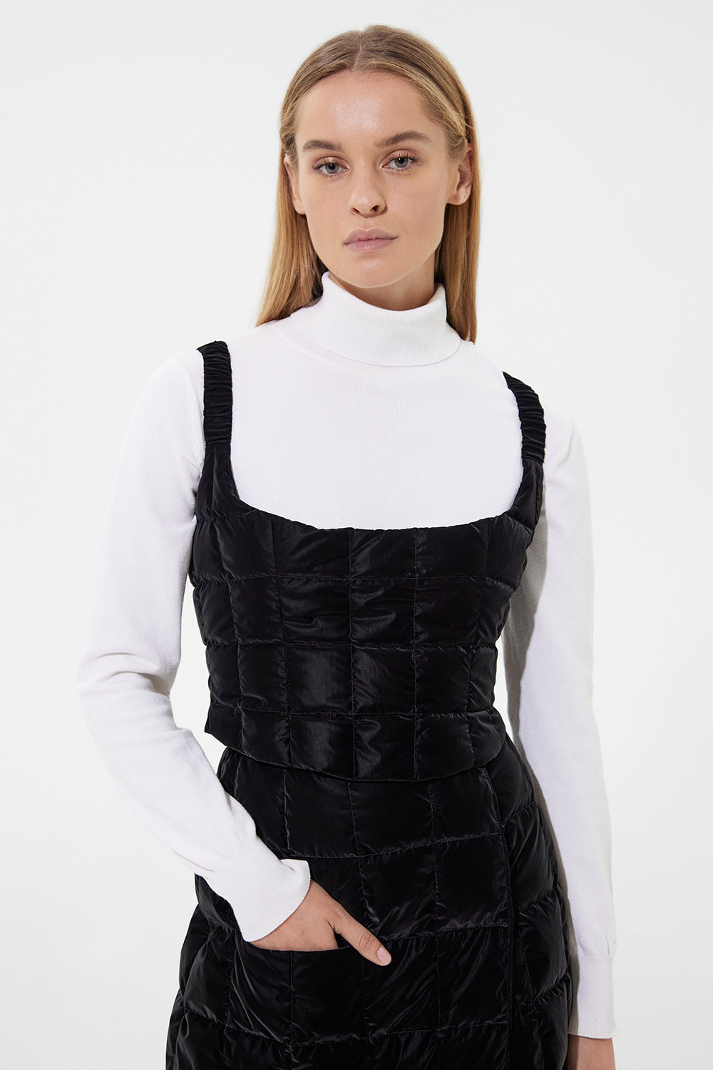 Down Corset Powder Black