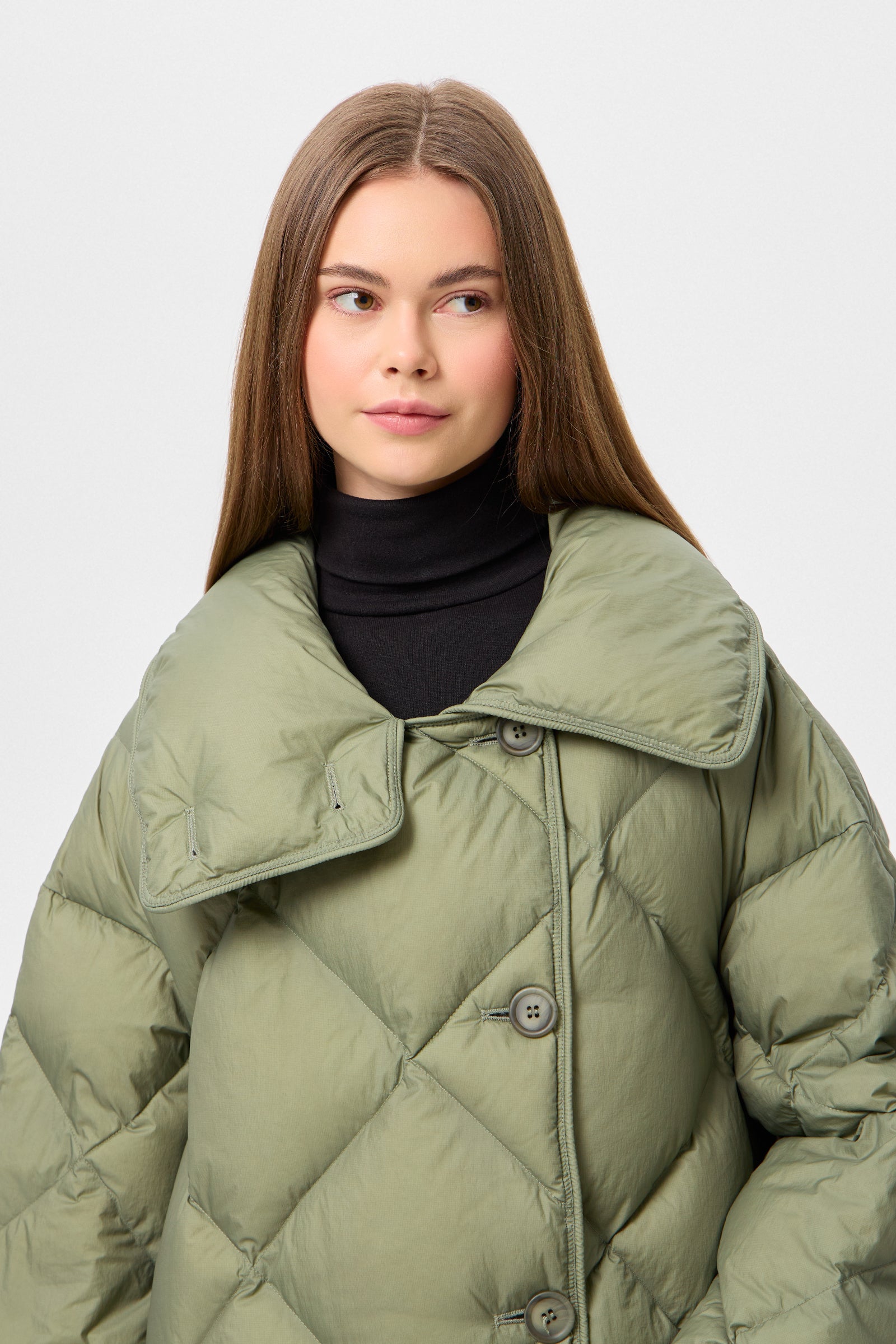Cozy Queen Jacket Micro Olive Green