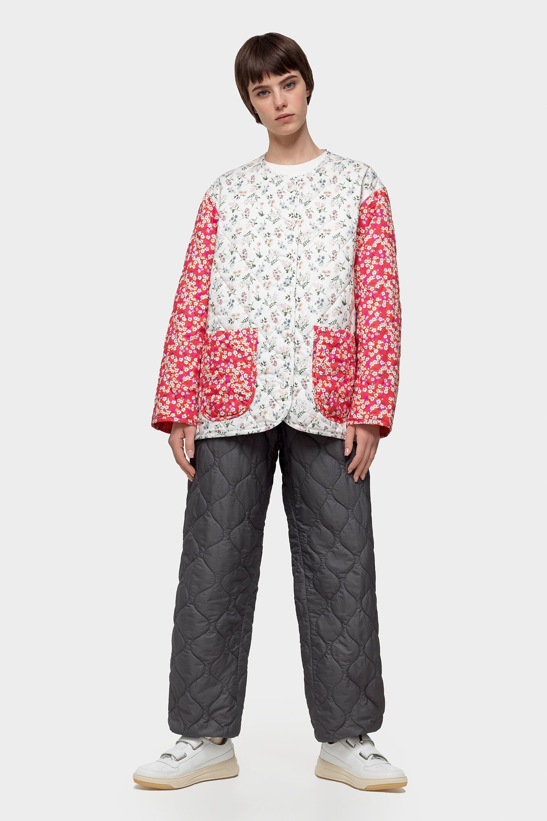 Patchwork Crocus Jacket Annie White + Mitsi Red