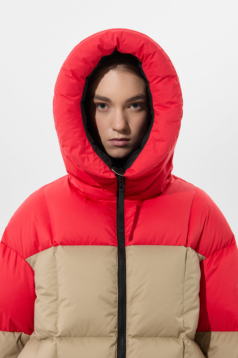 Double Apres Ski Wendy Jacket Tec Red + Beige