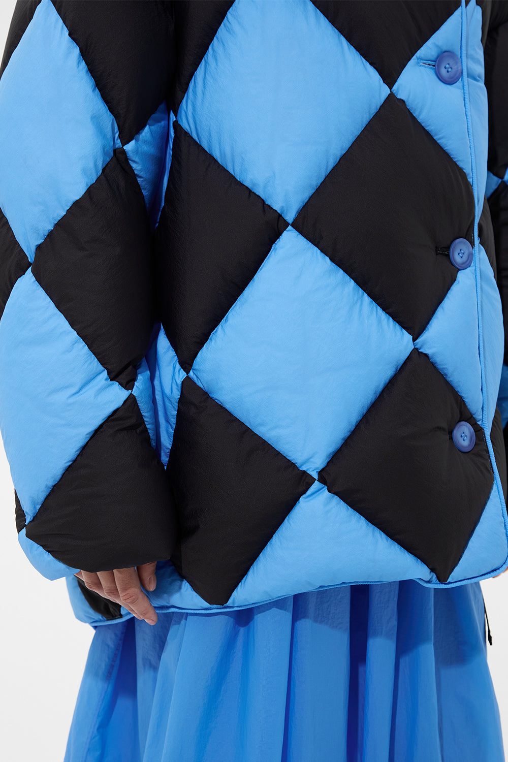 Diamond Cozy Queen Jacket Micro Right Blue