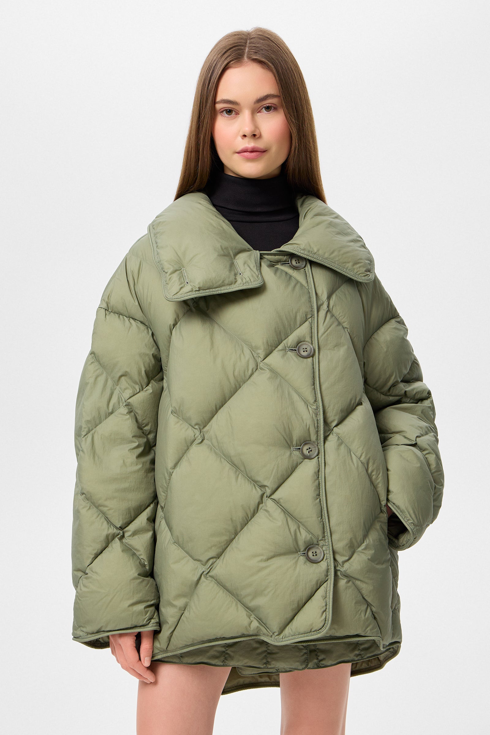 Cozy Queen Jacket Micro Olive Green