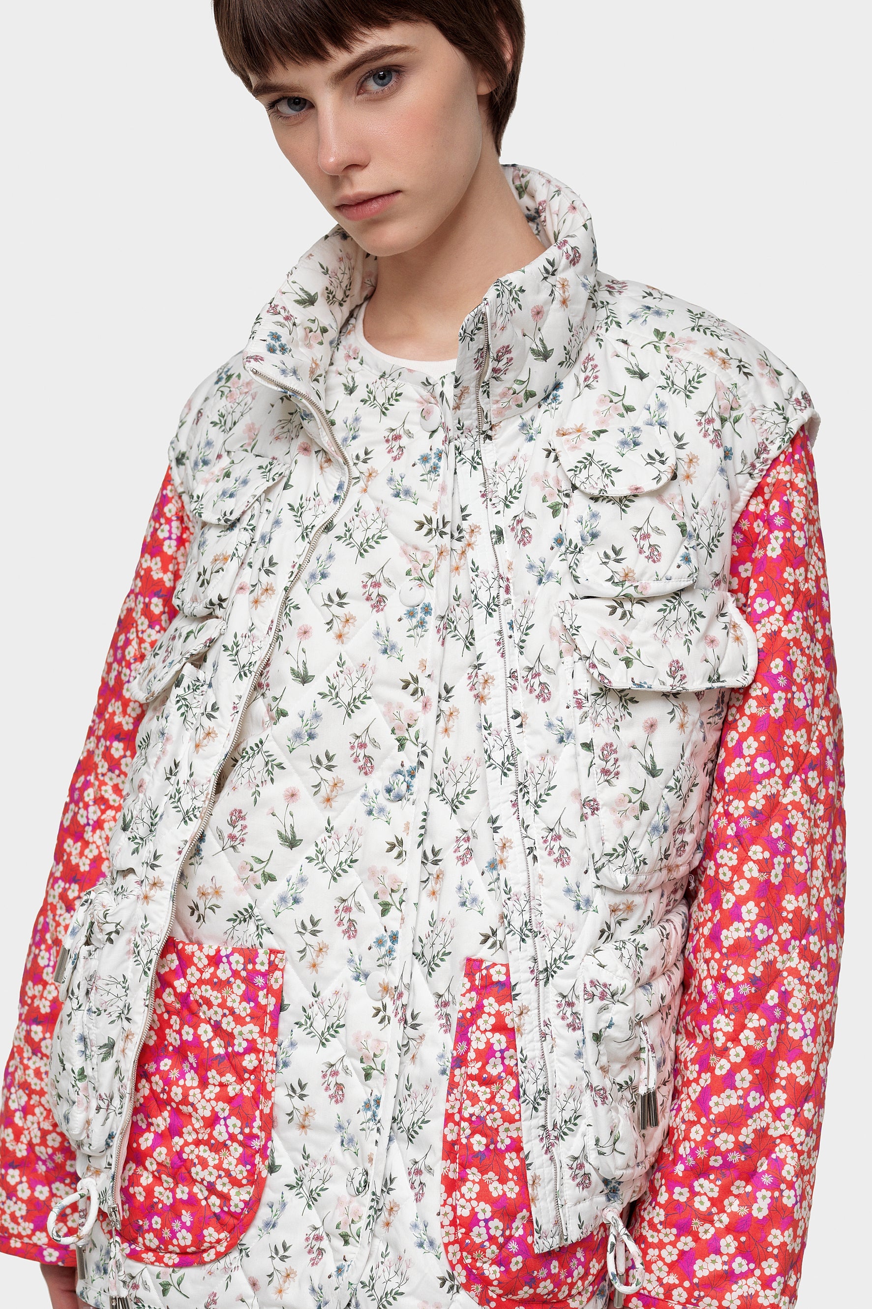 Patchwork Crocus Jacket Annie White + Mitsi Red