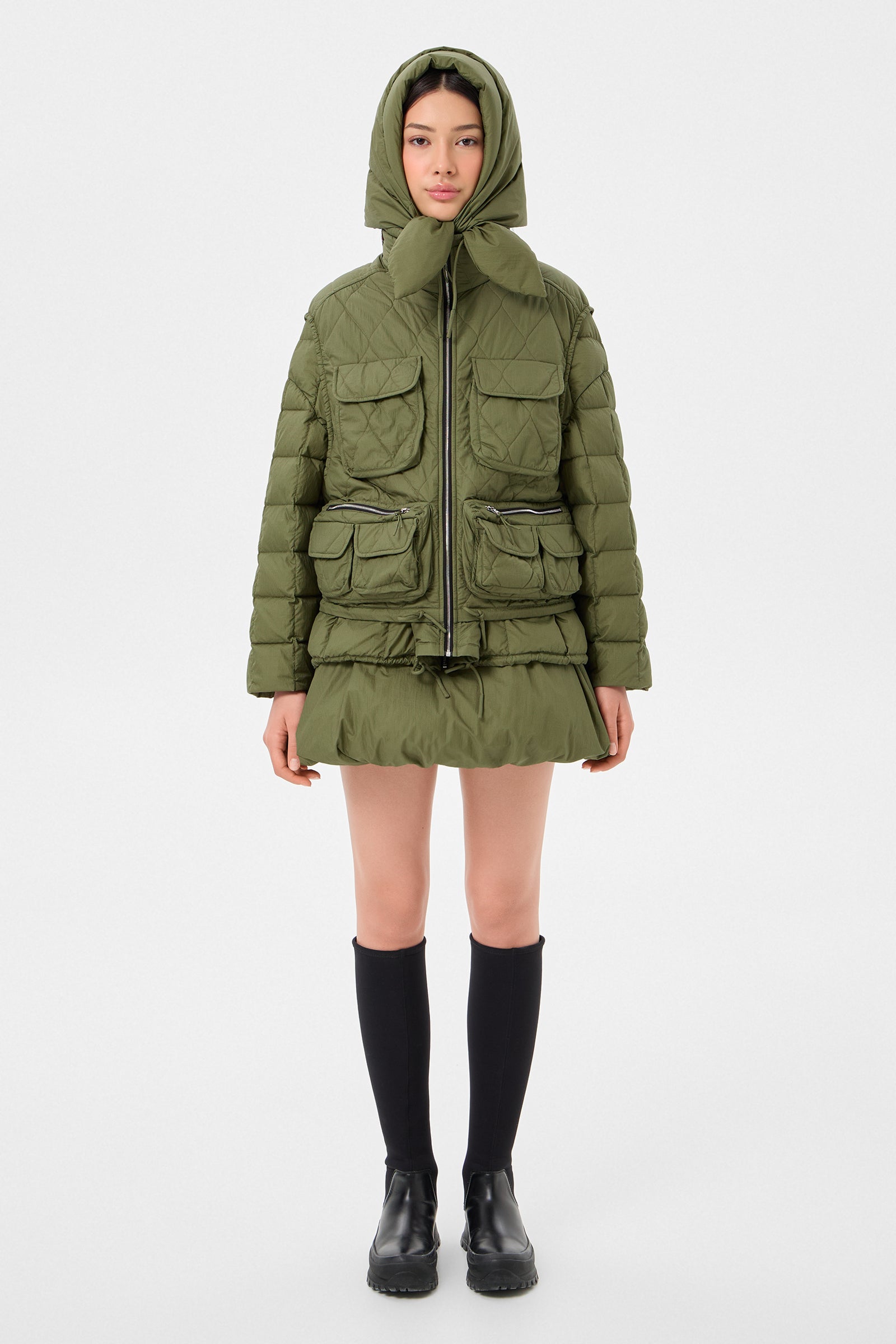 Hustka Hood Ketchup Khaki