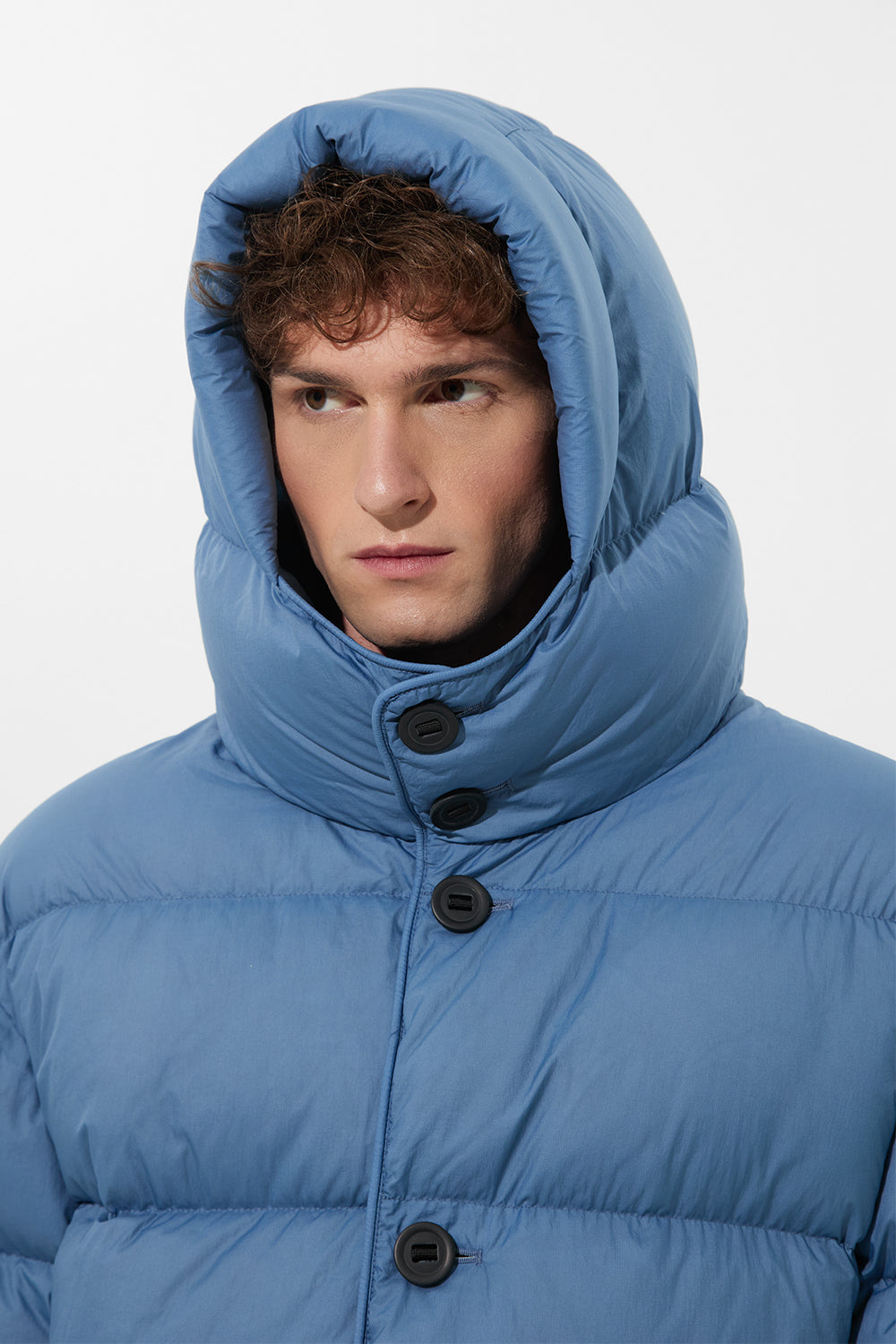 Cozy Michlin Jacket Man Micro Stone Blue