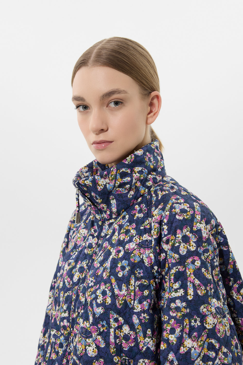 Trial Jacket Flower Navy